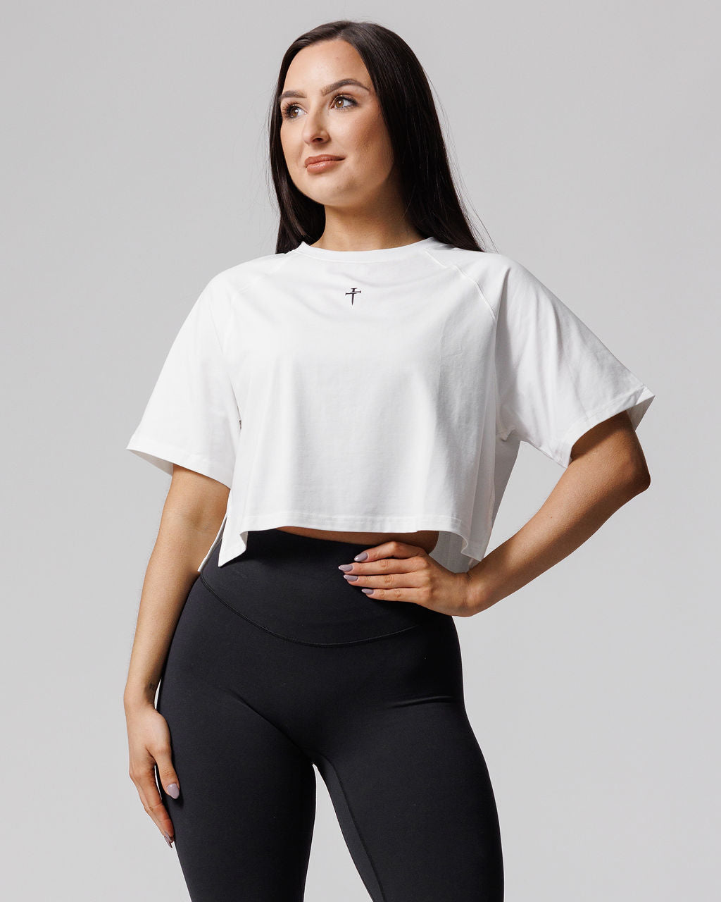 Ultra Soft Waist-Length Tee - White