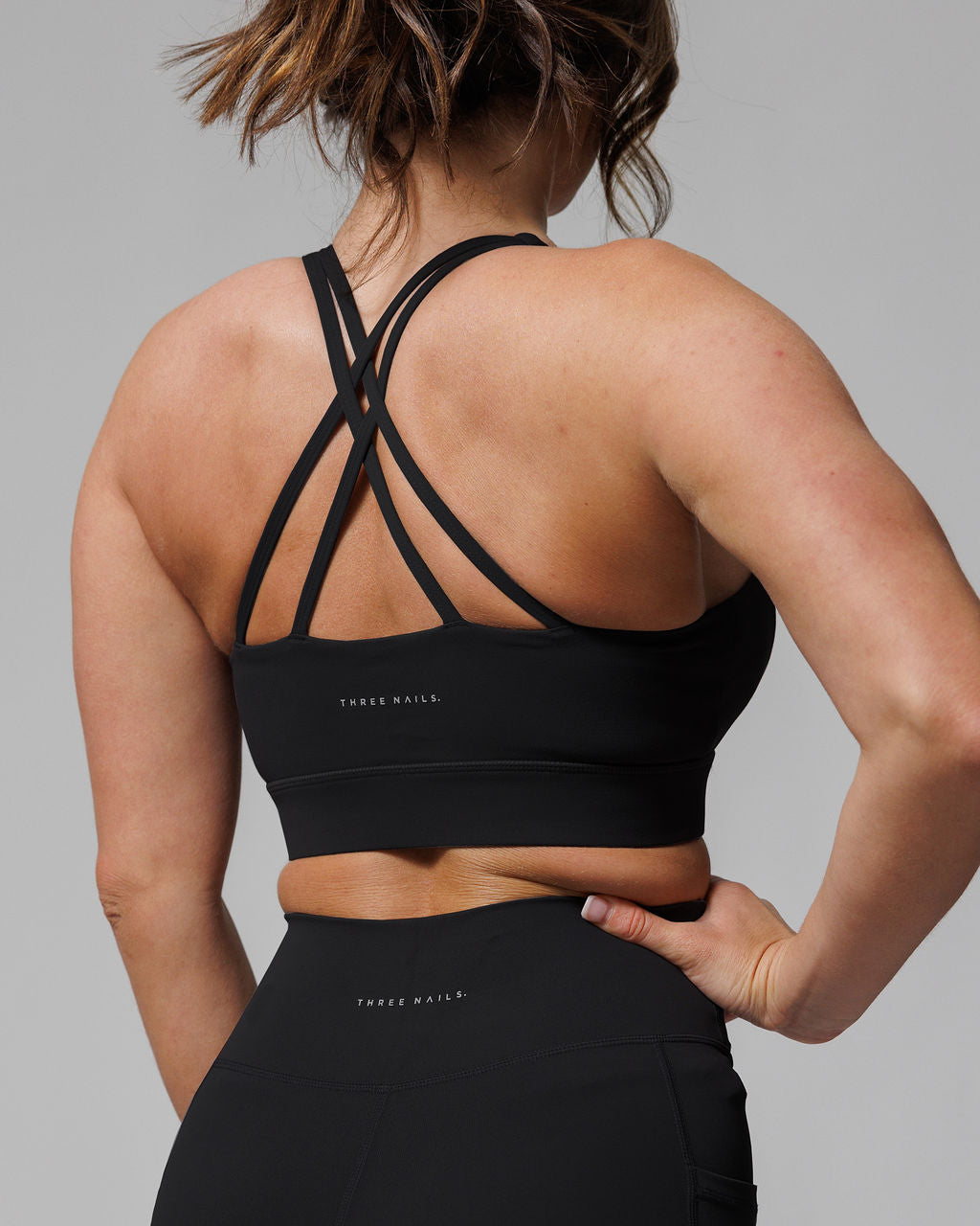 Crossback Sports Bra - Black