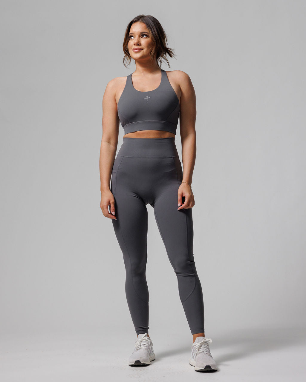 Crossback Sports Bra - Space Grey