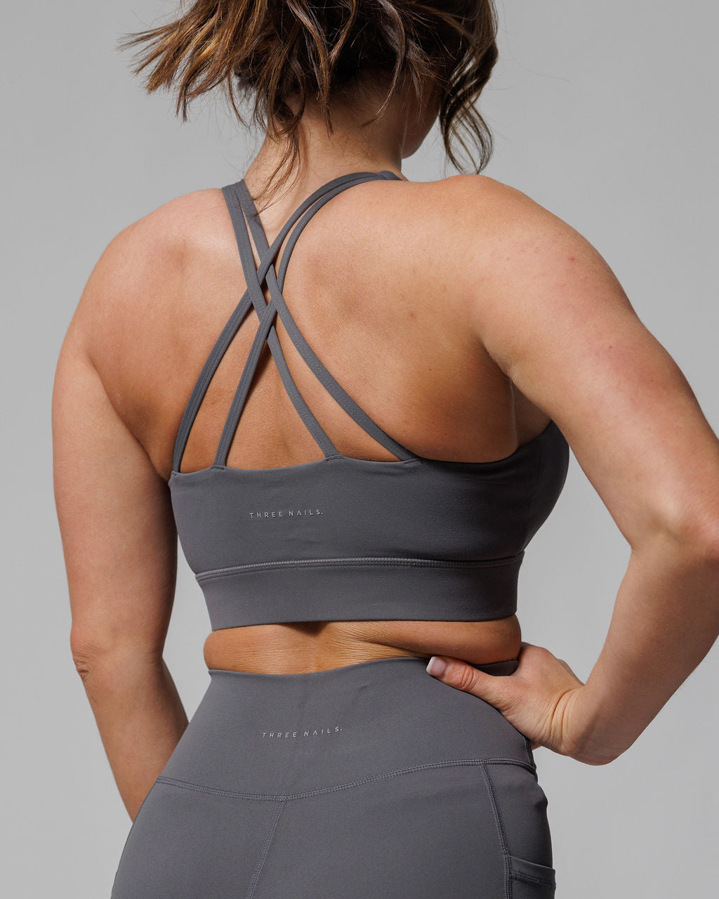 Crossback Sports Bra - Space Grey