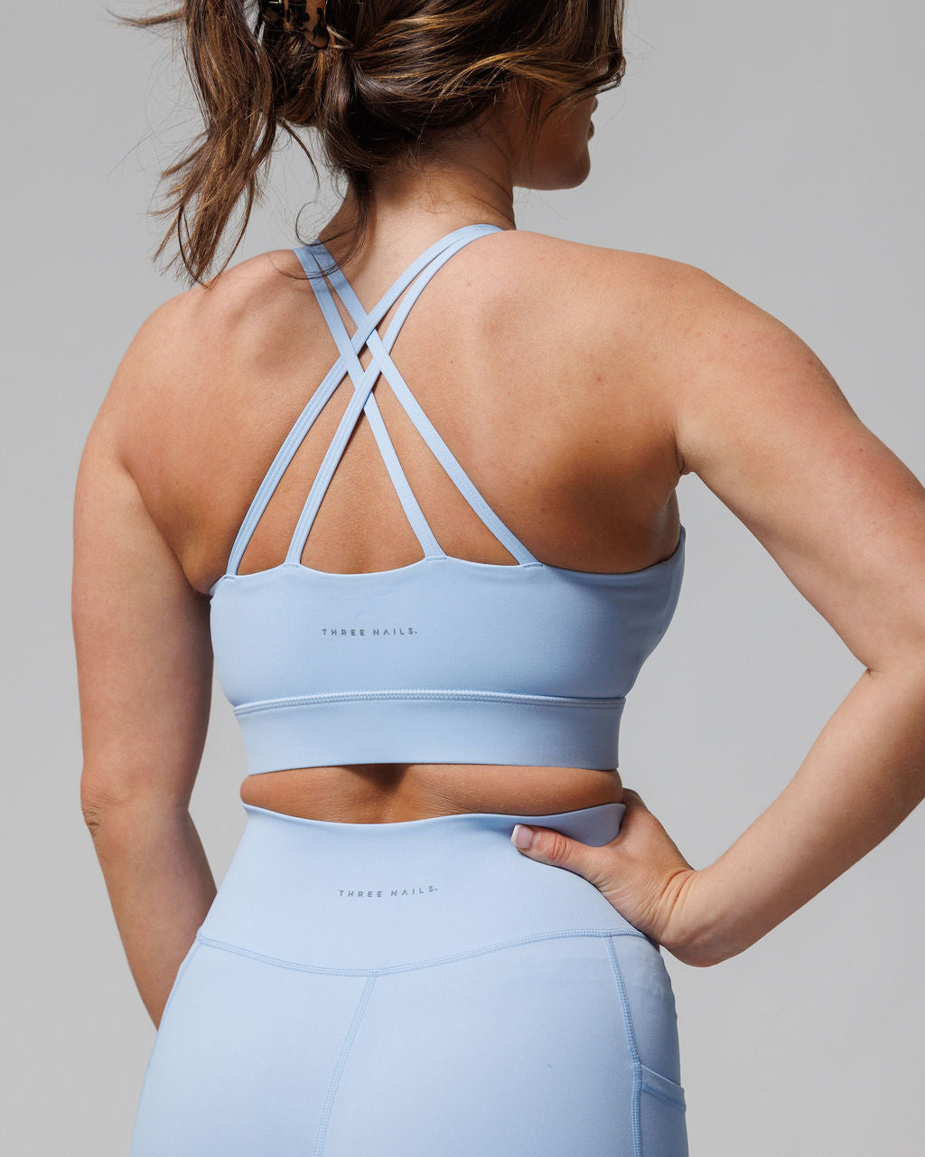 Crossback Sports Bra - Sky Blue