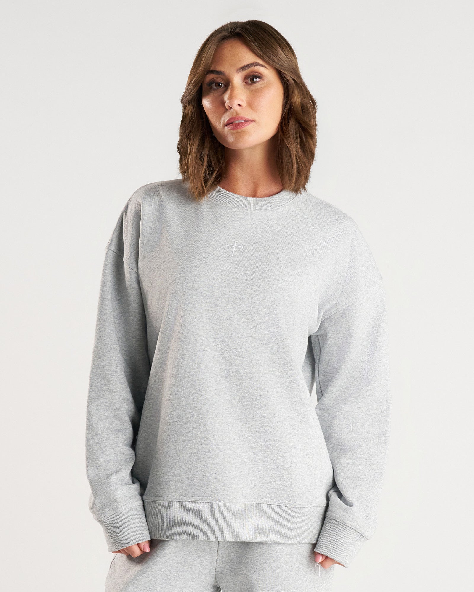 Women’s French Terry Crewneck - Heather Grey