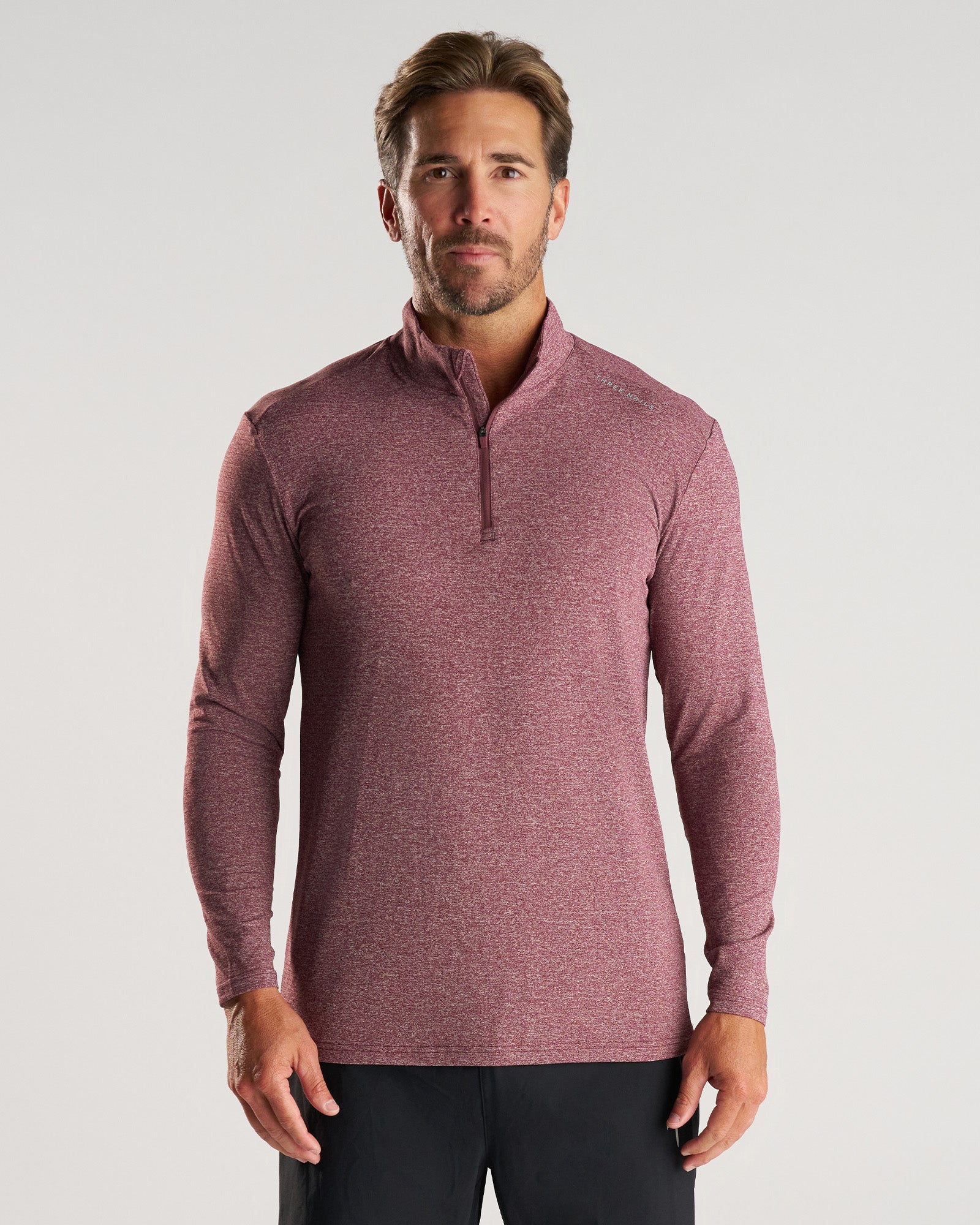 Aion-Lite™ Quarter Zip - Merlot Marl