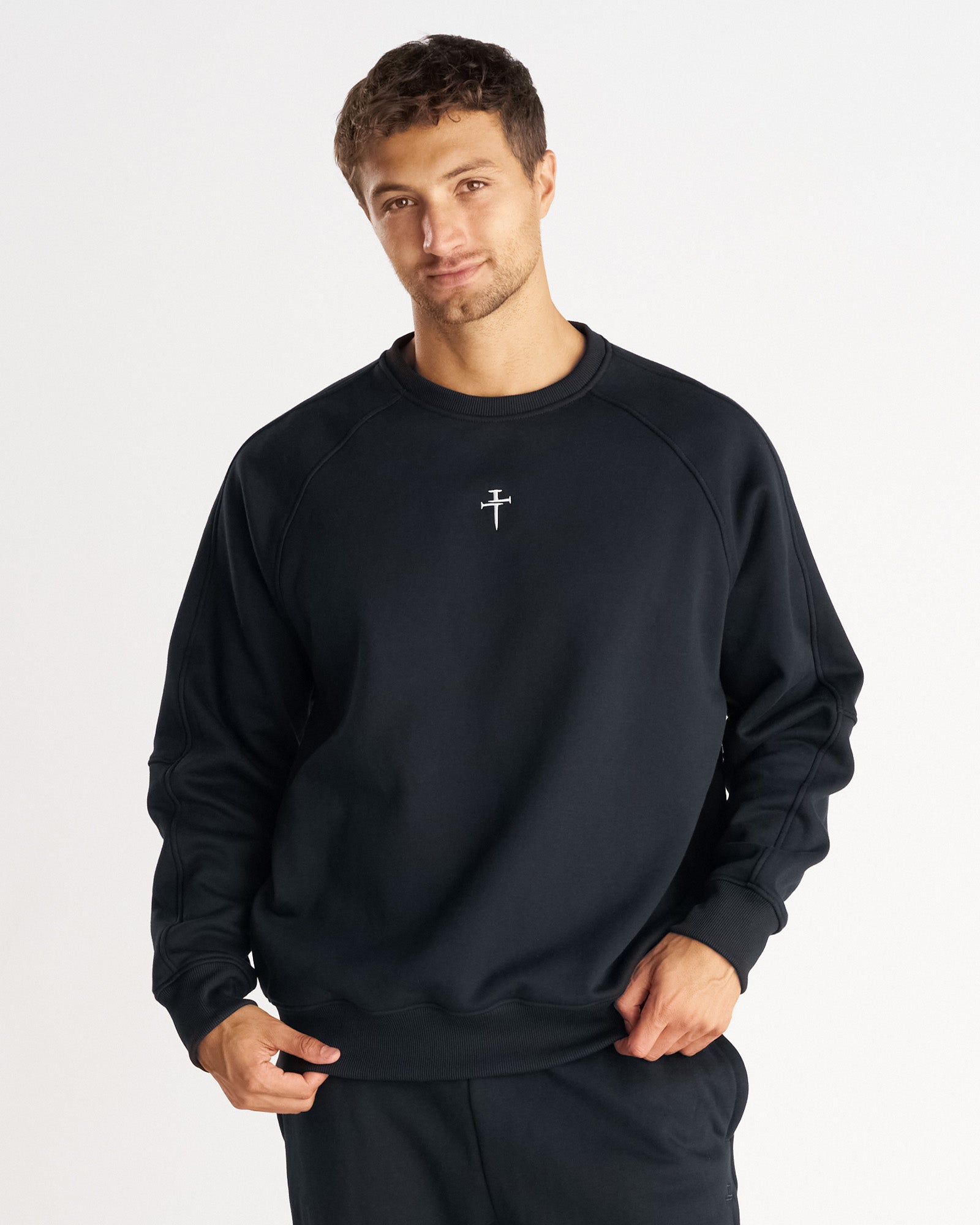 Signature Fleece Crewneck - Black