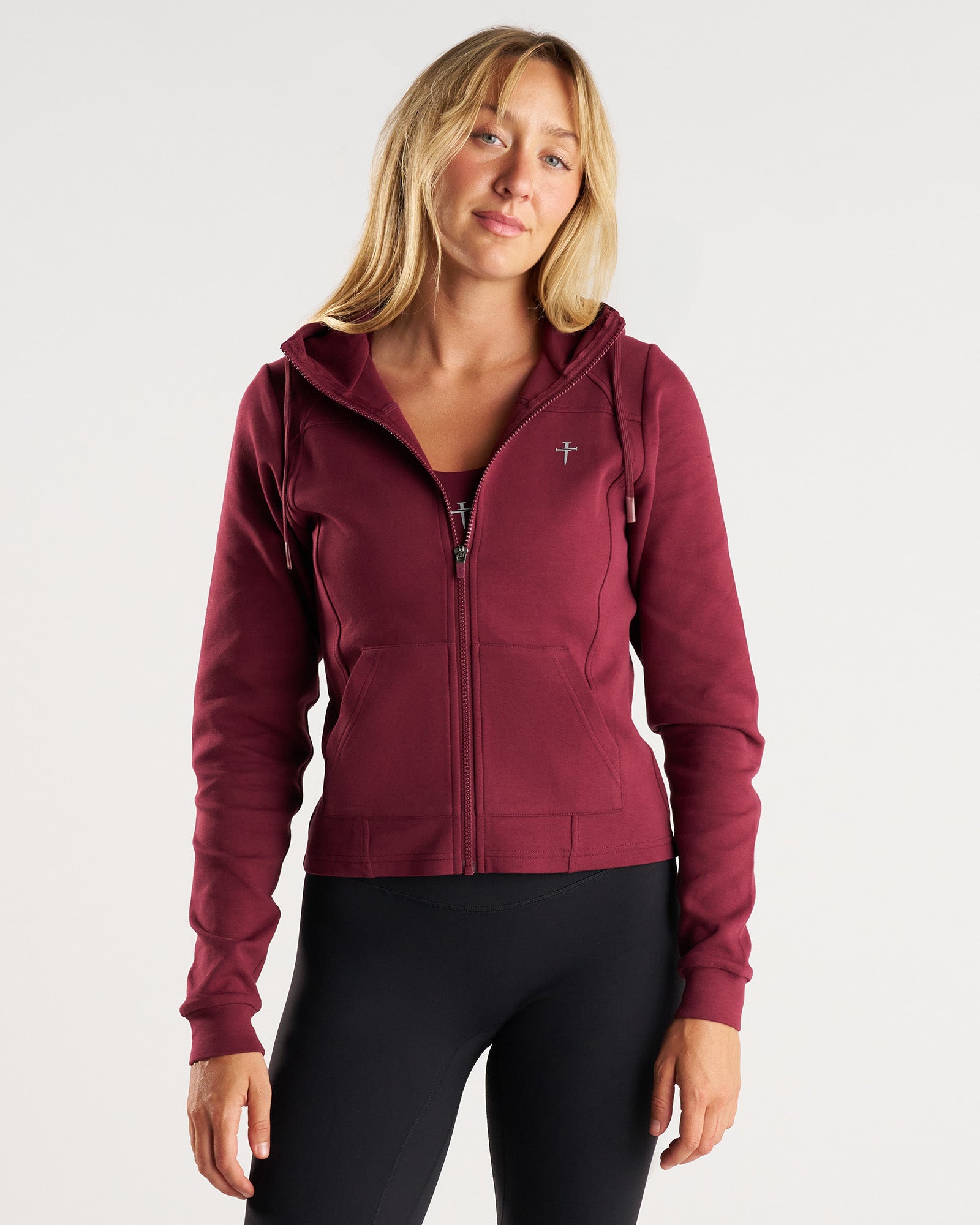 Women's Pro-Tech Full Zip Hoodie - Merlot