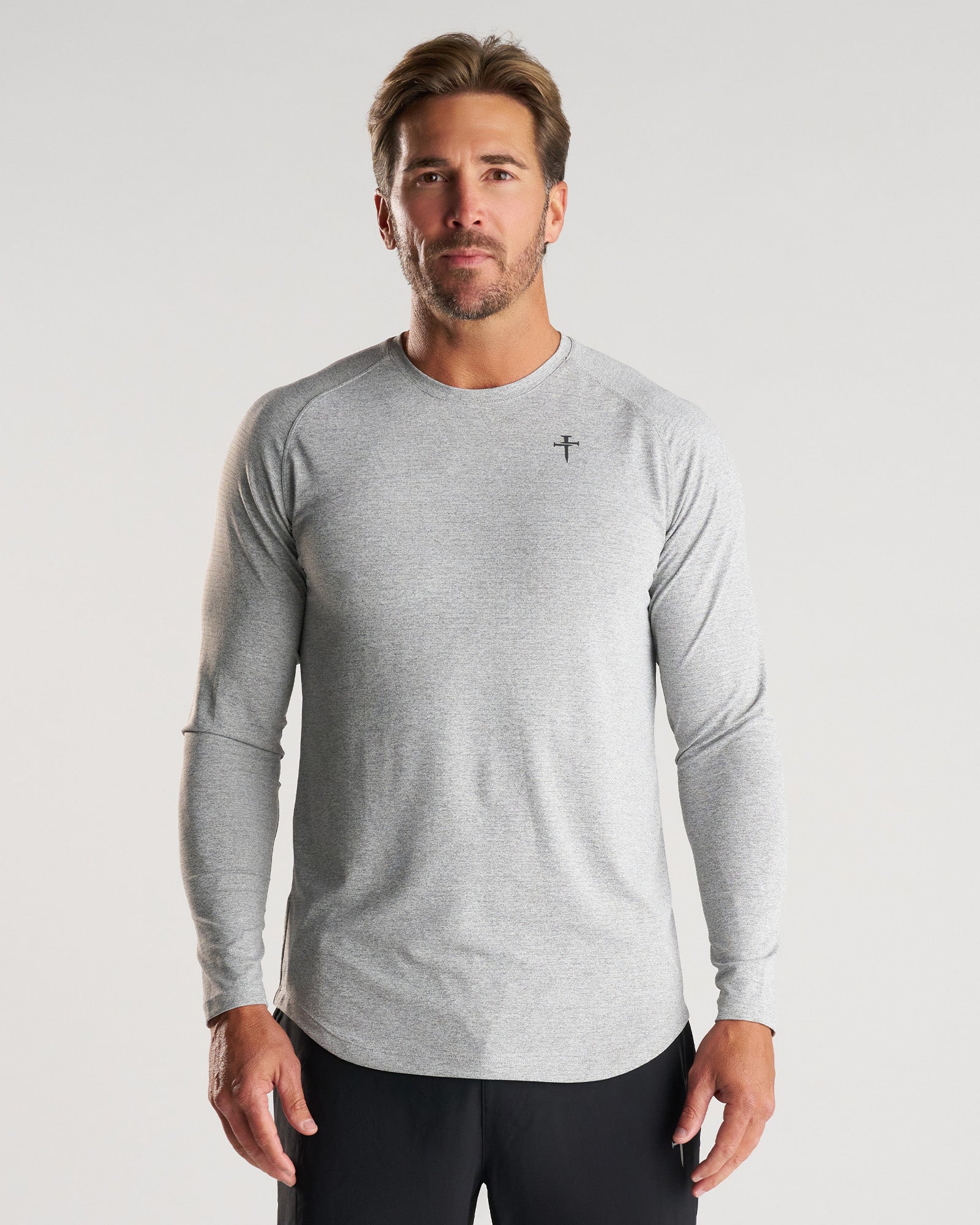 Aion-Lite™ Long Sleeve "Cross" - Grey Marl
