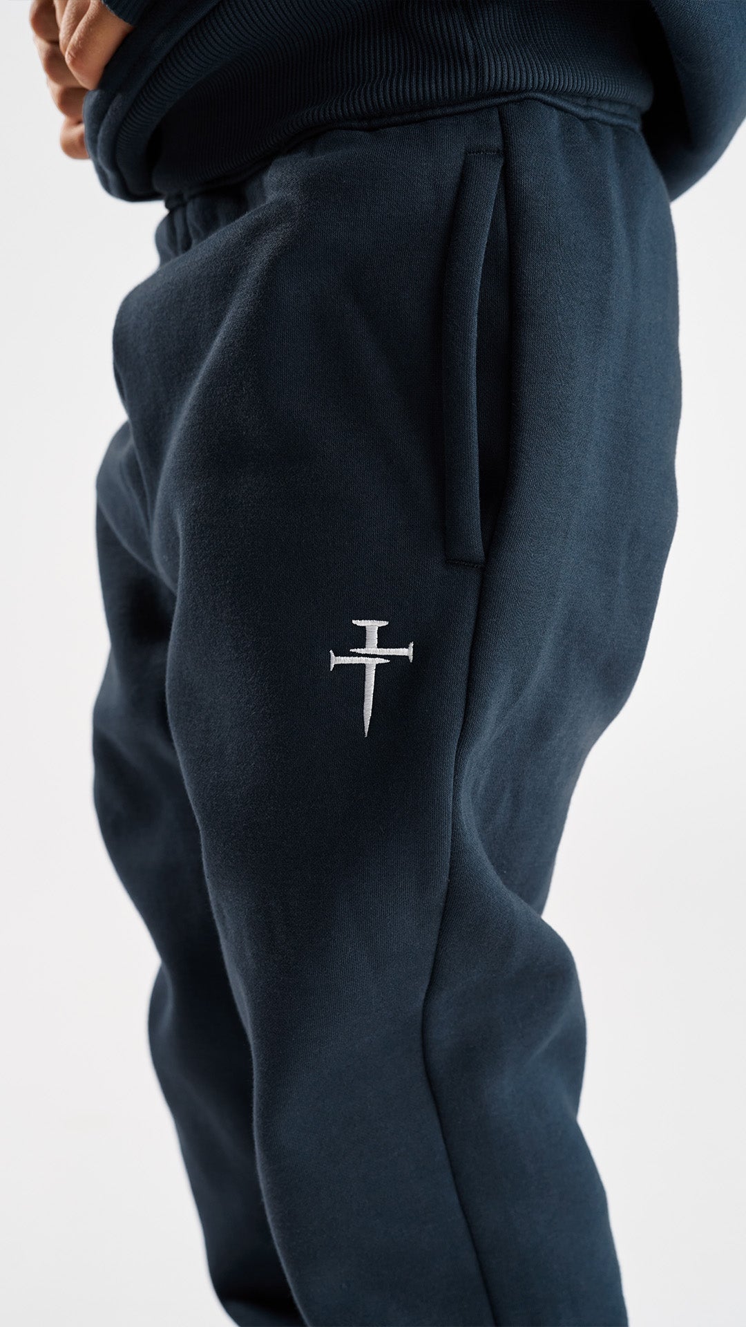 Youth Signature Fleece Sweatpants - Midnight Navy