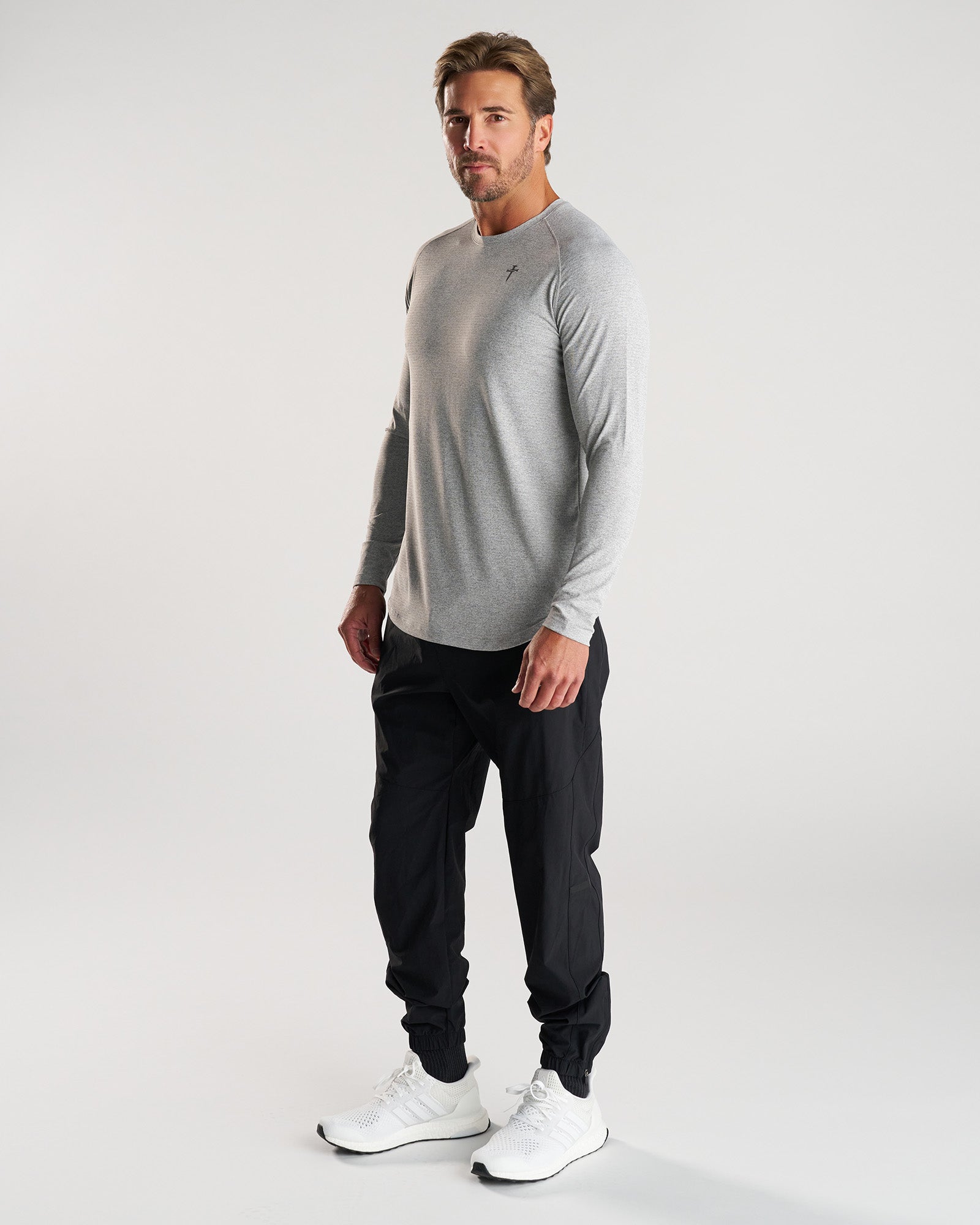 Aion-Lite™ Long Sleeve "Cross" - Grey Marl