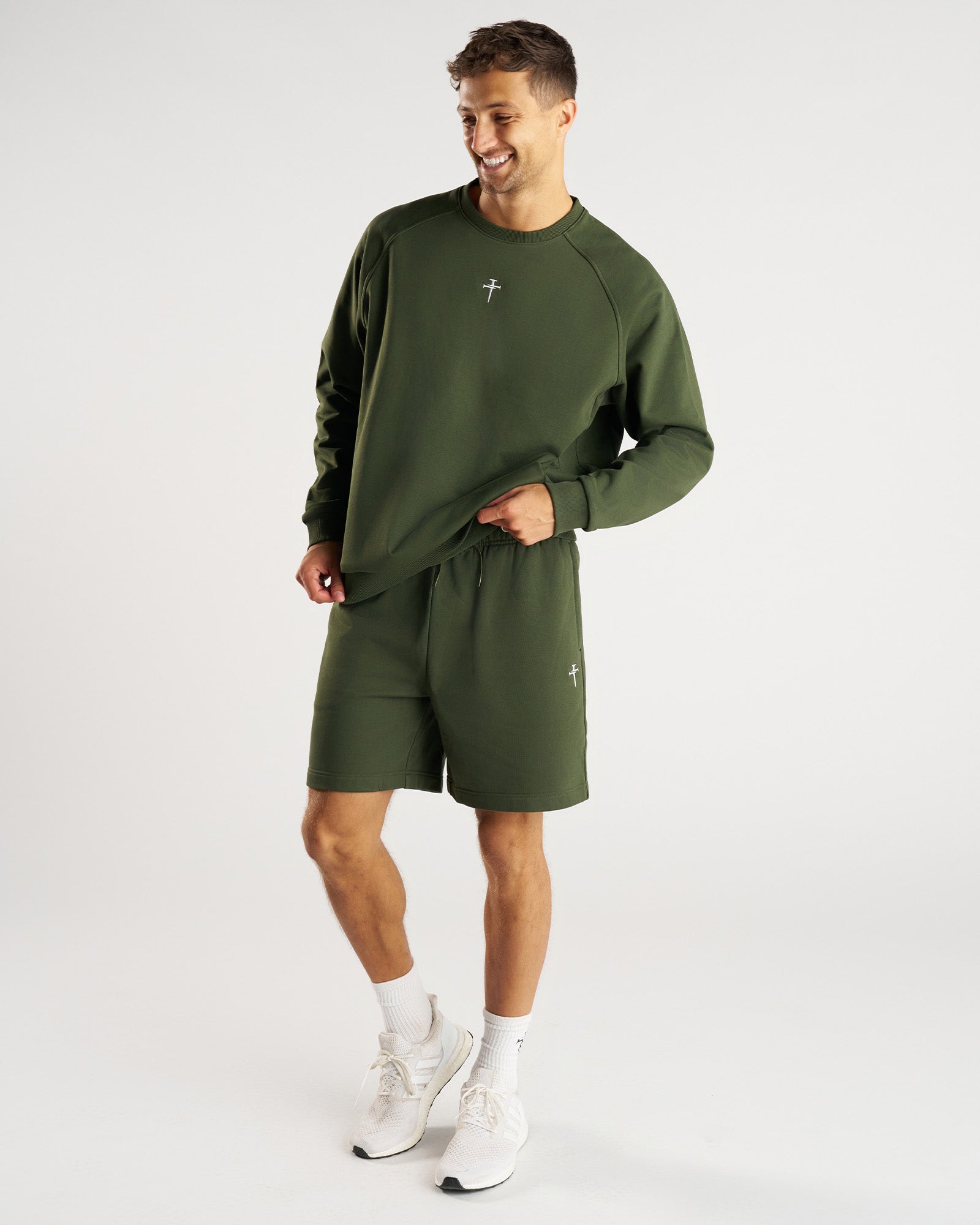 French Terry Sweatshorts - Dark Pine