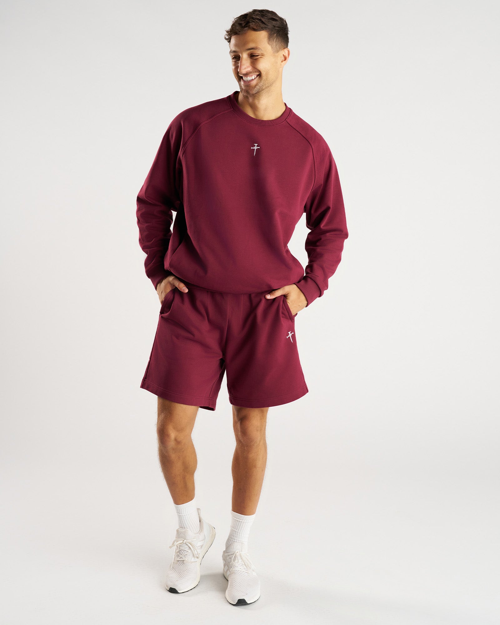 French Terry Sweatshorts - Merlot
