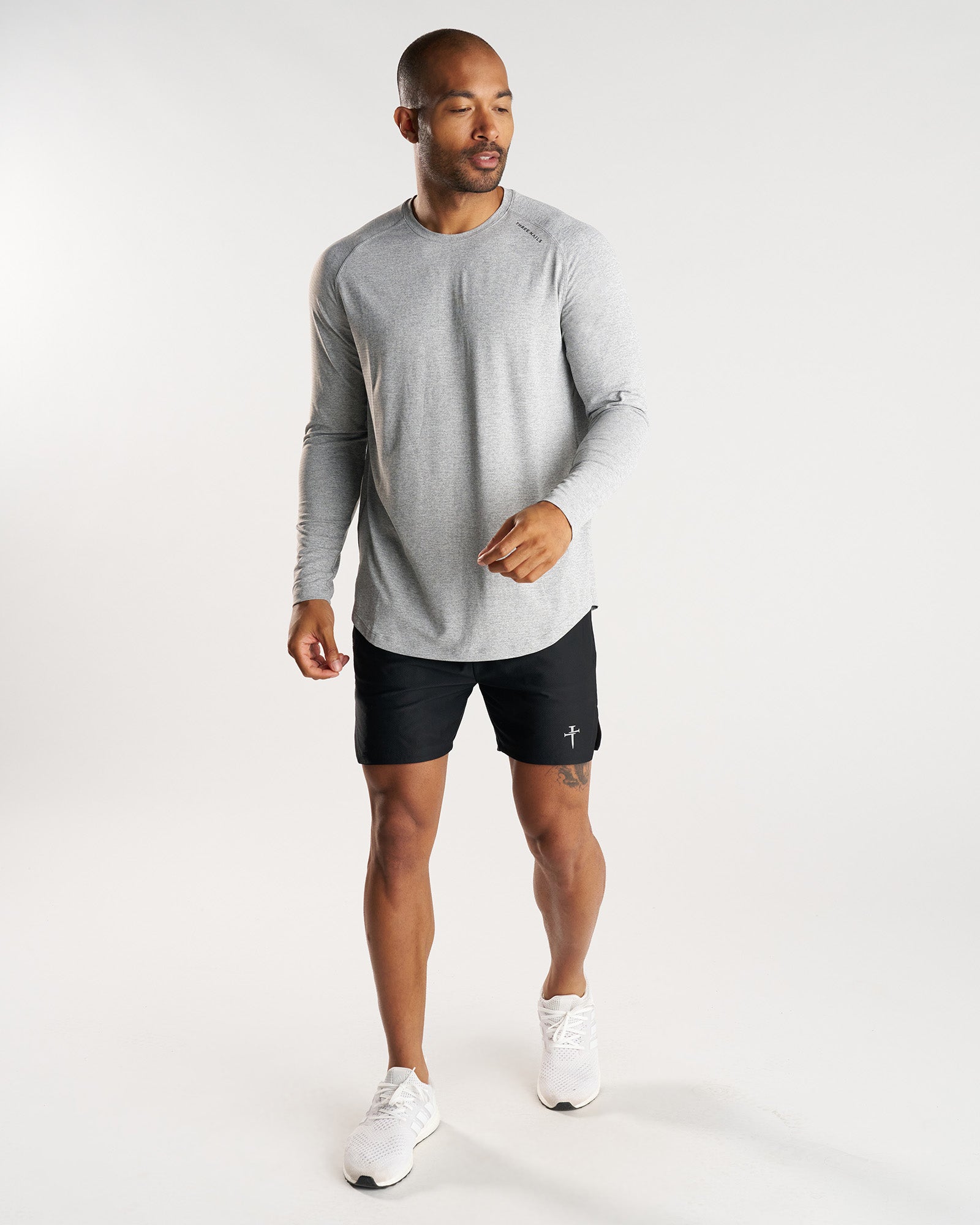 Aion-Lite™ Long Sleeve "Three Nails" - Grey Marl