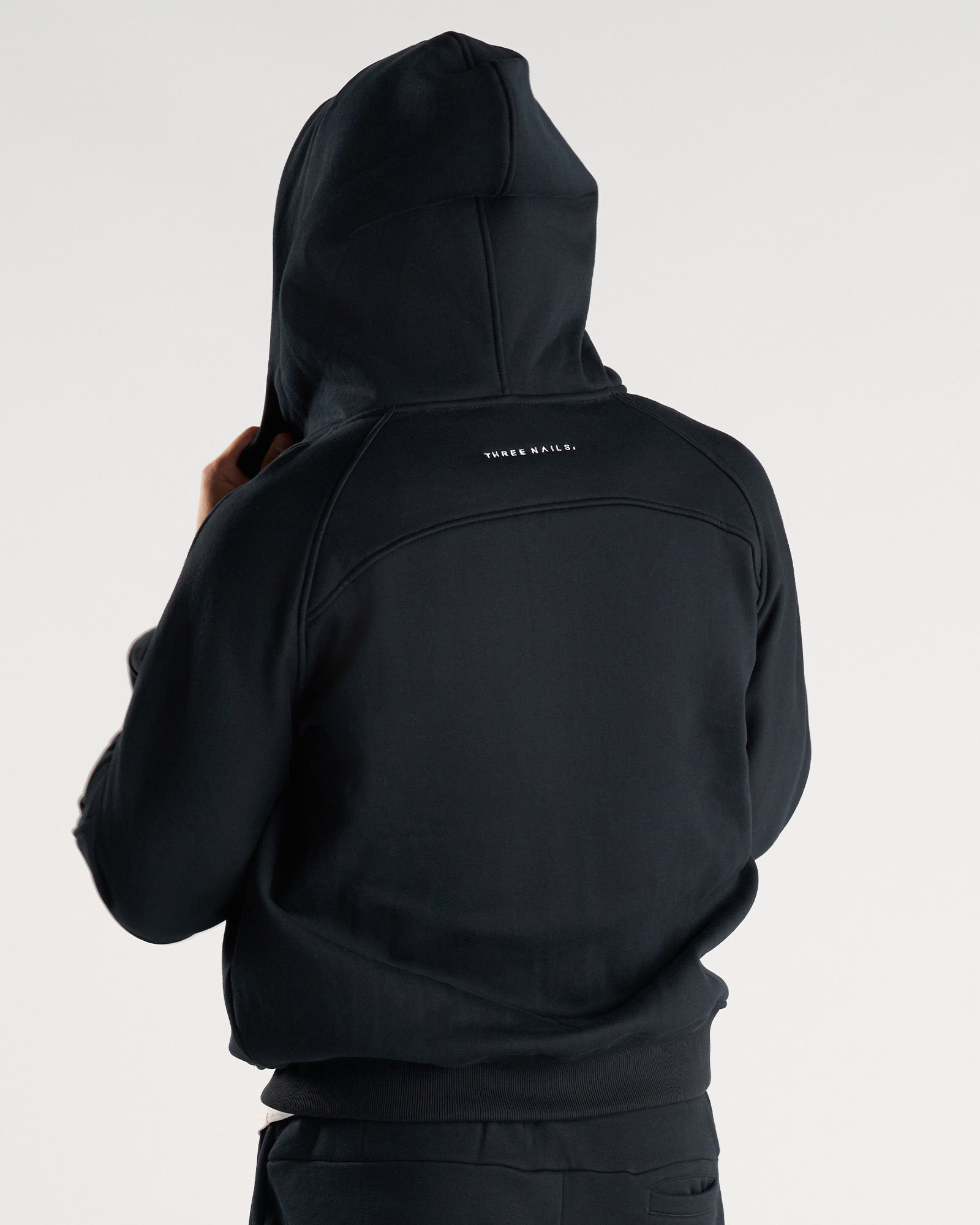 Signature Fleece Full Zip Hoodie - Black