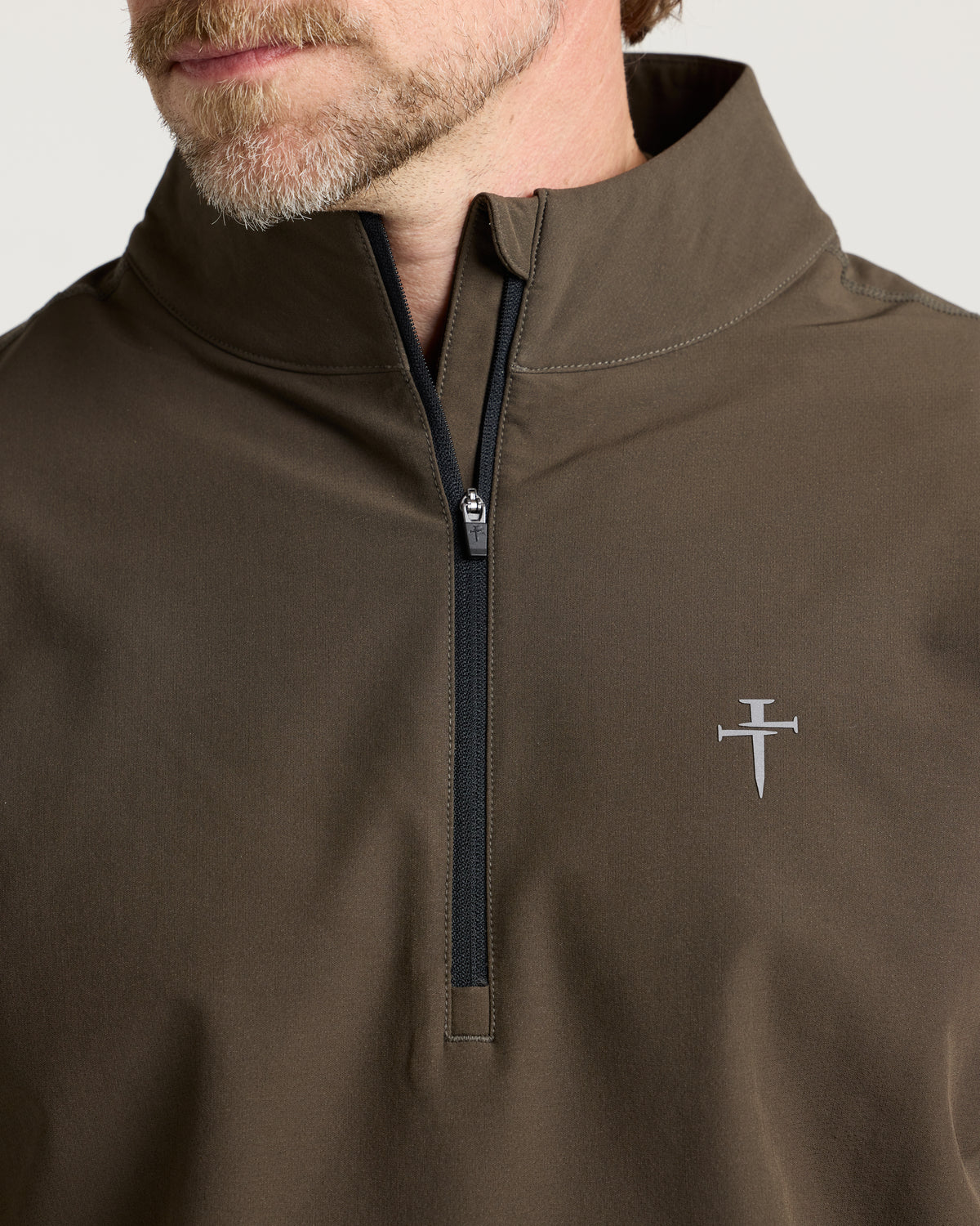 Vanta+ Quarter Zip - Burnt Olive "Cross"