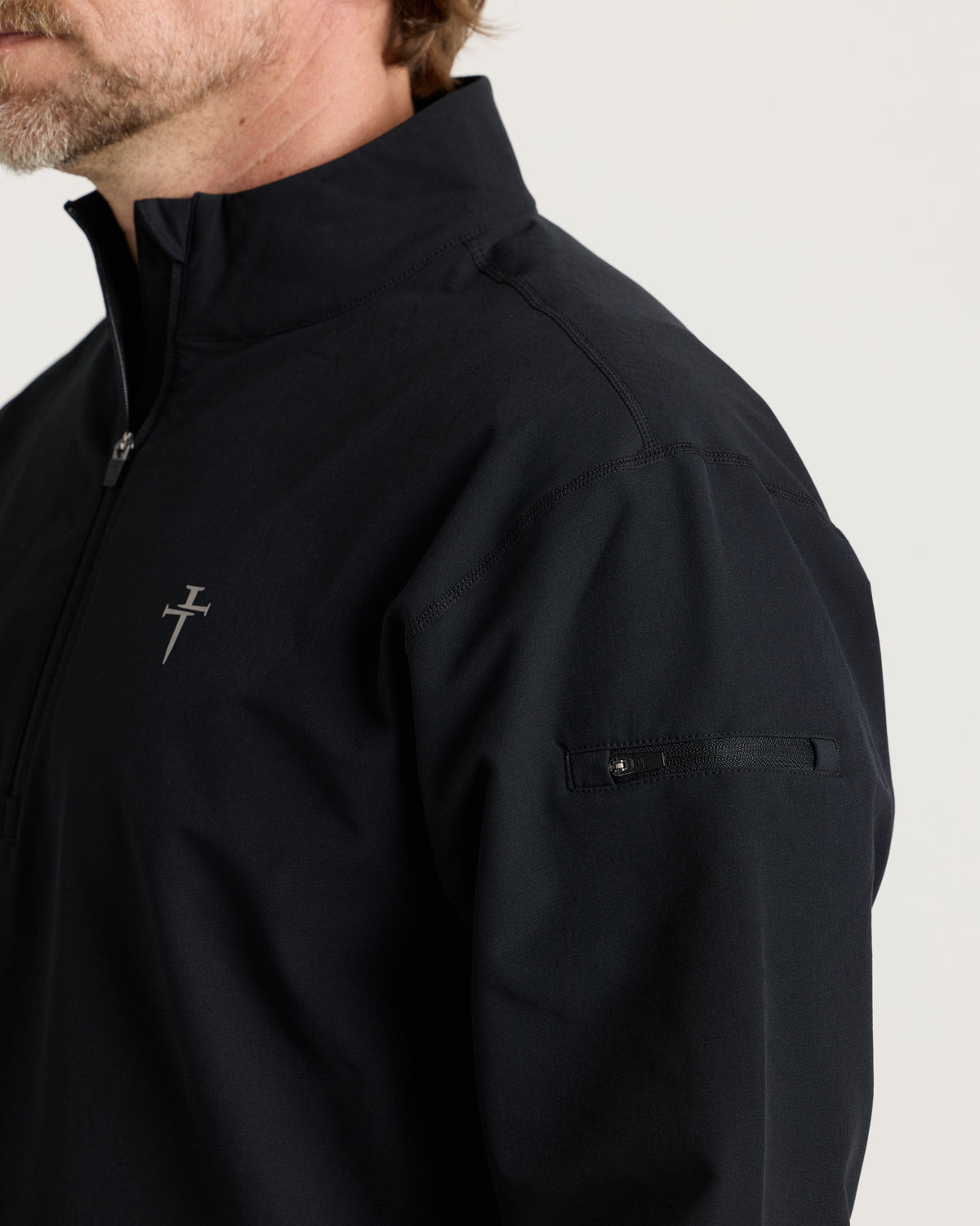Vanta+ Quarter Zip - Black "Cross"