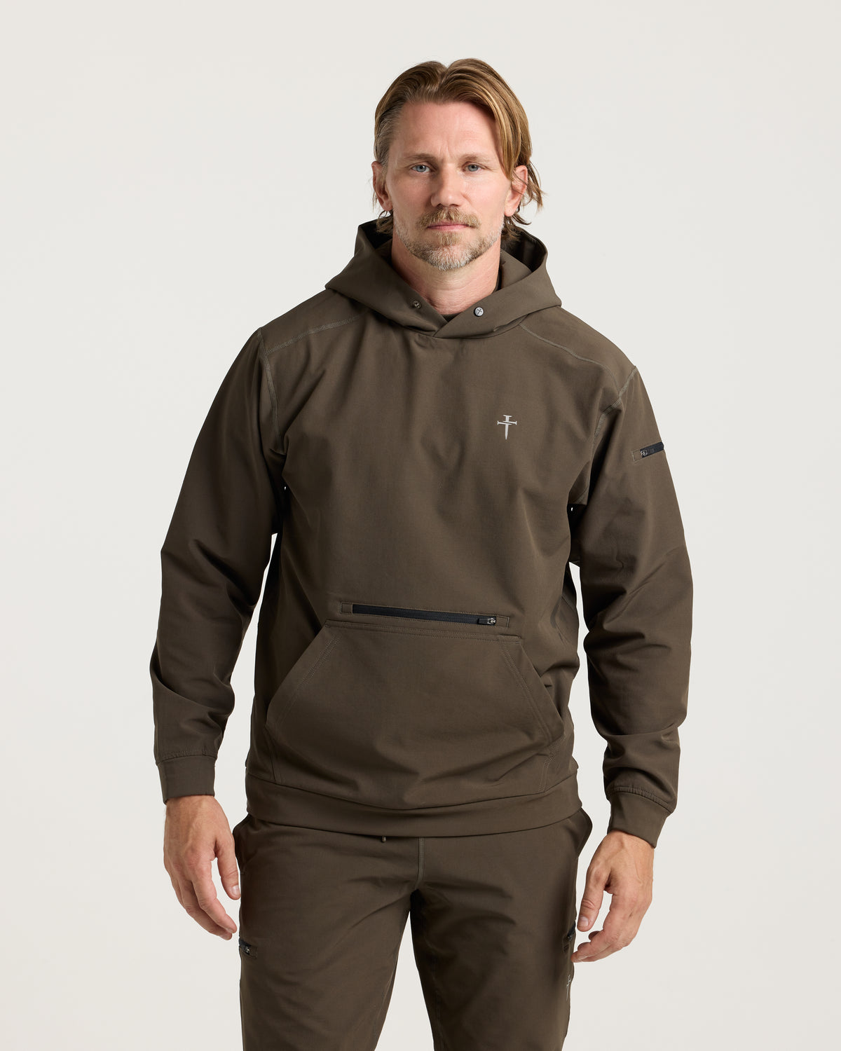 Vanta+ Hoodie - Burnt Olive "Cross"