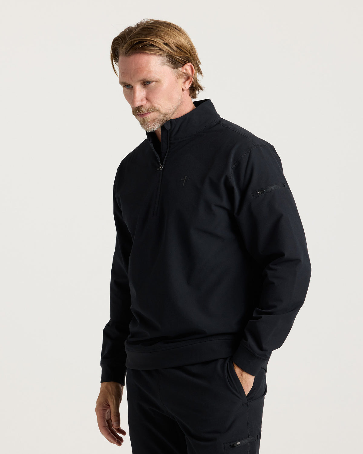 Vanta+ Quarter Zip - Blackout "Cross"