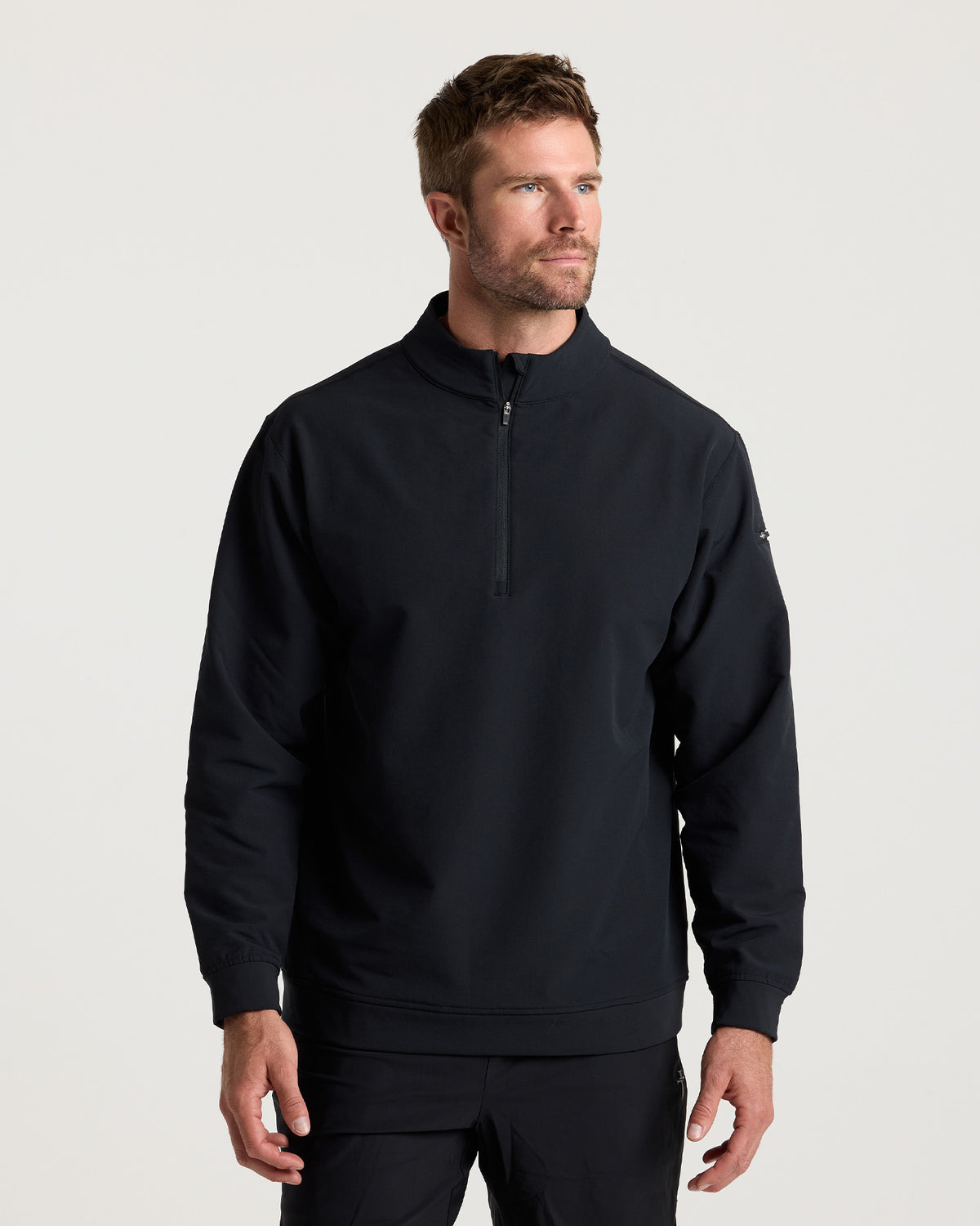 Vanta+ Quarter Zip - Black "Minimal"