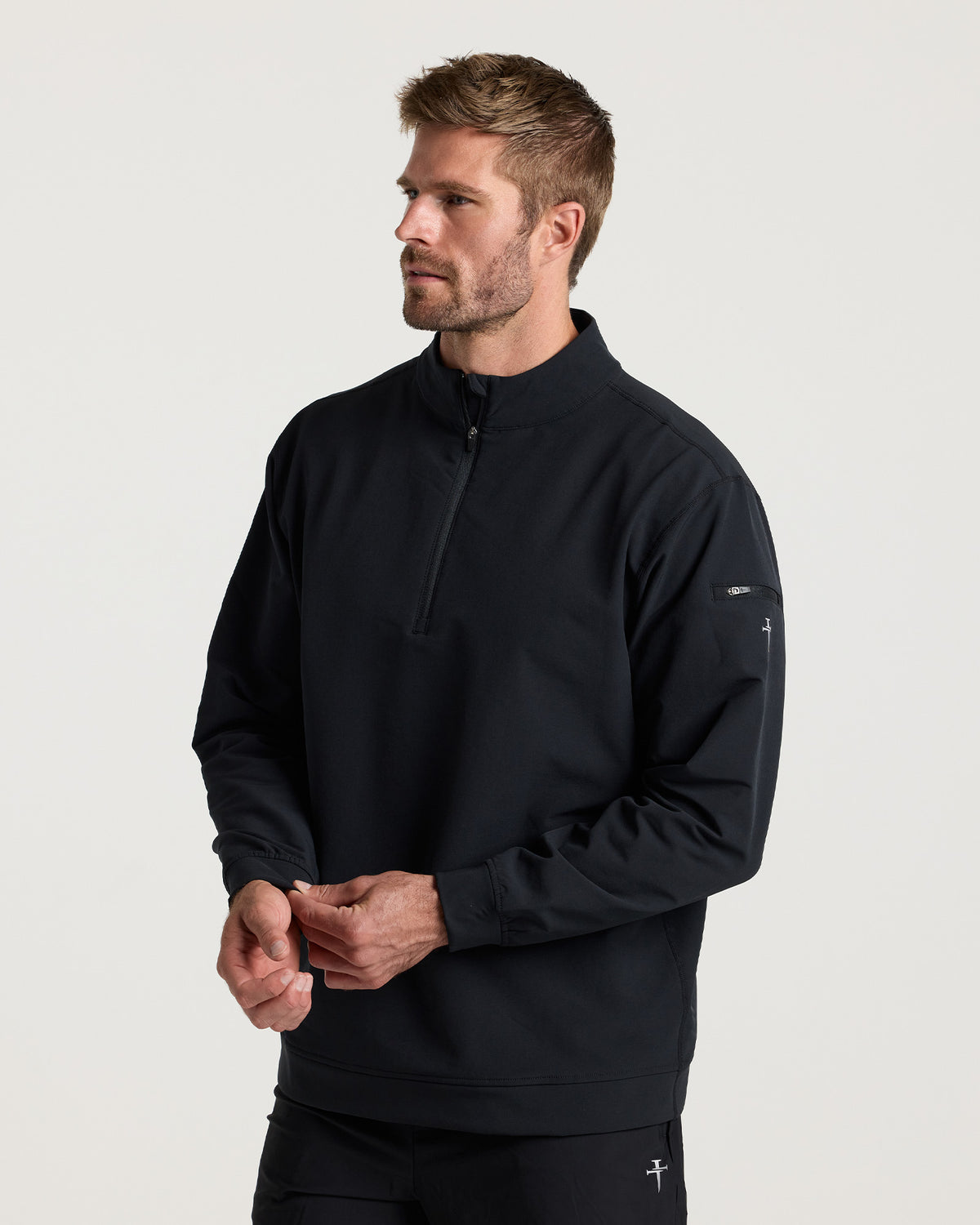 Vanta+ Quarter Zip - Black "Minimal"