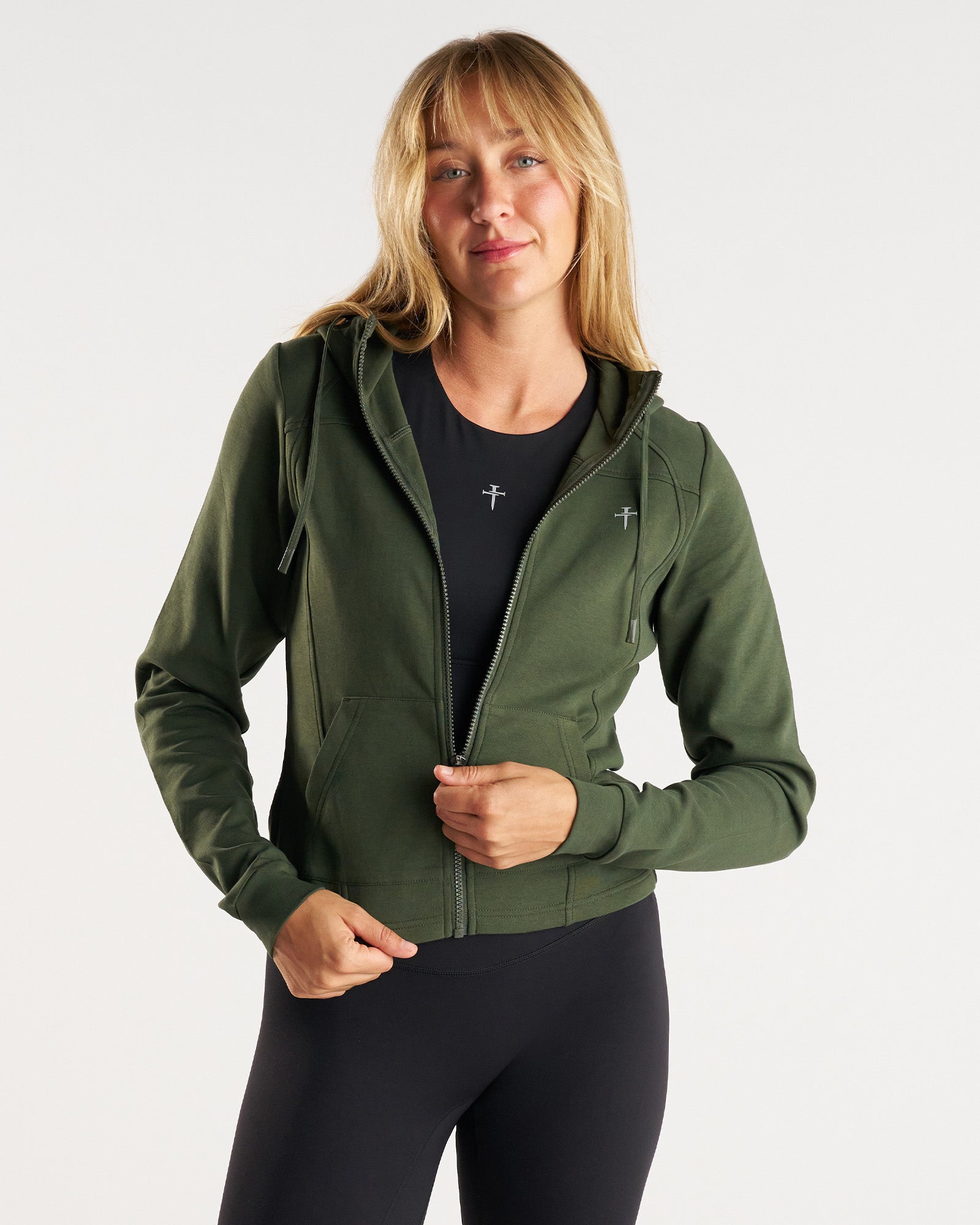 Women's Pro-Tech Full Zip Hoodie - Dark Pine