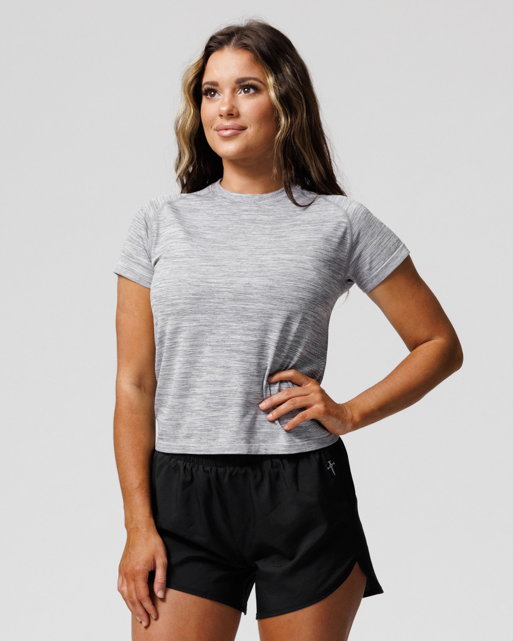 Women's Seamless Tee - Grey Marl