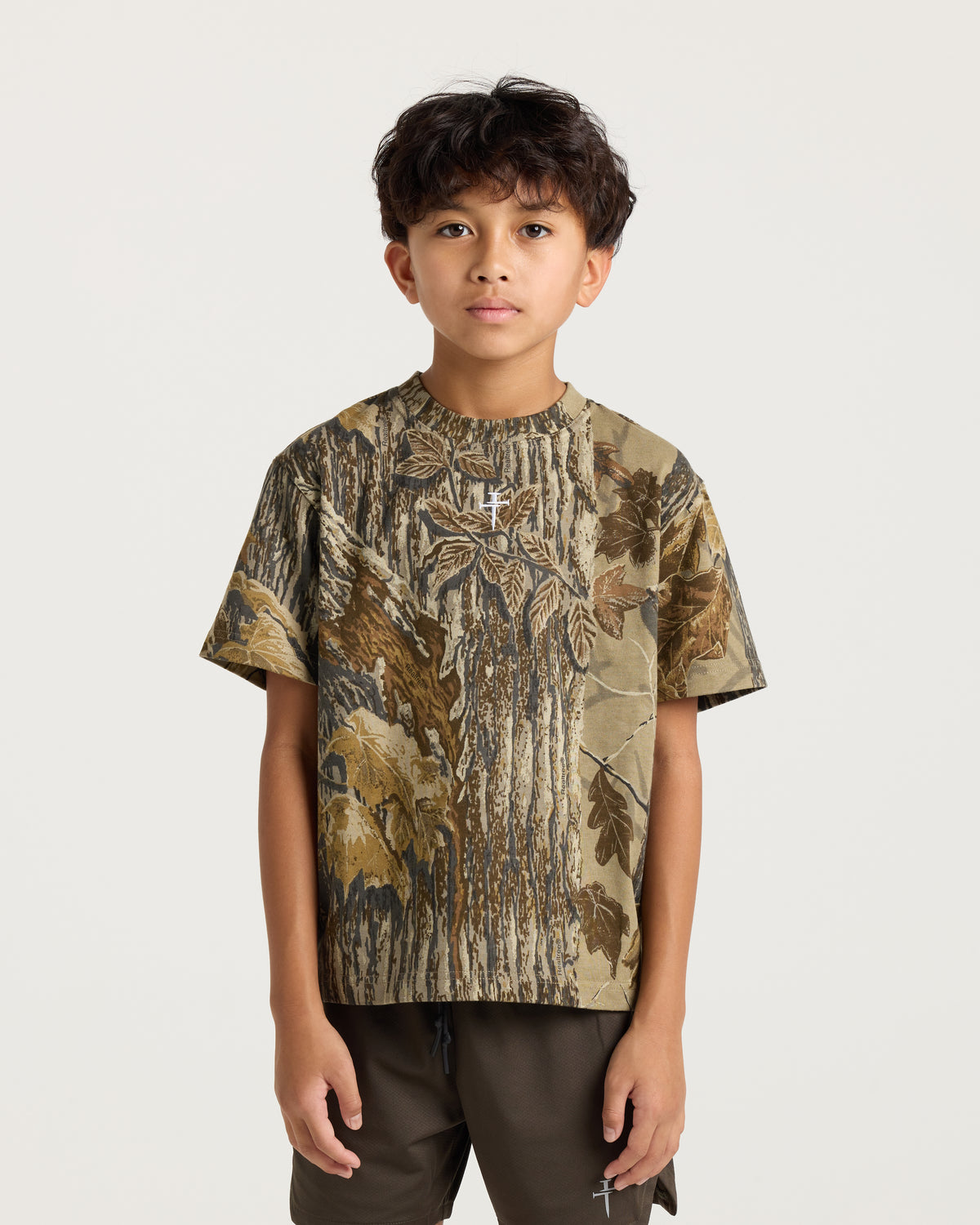 Youth Heavyweight Cotton Oversized Tee "FHG" - Realtree Xtra Grey