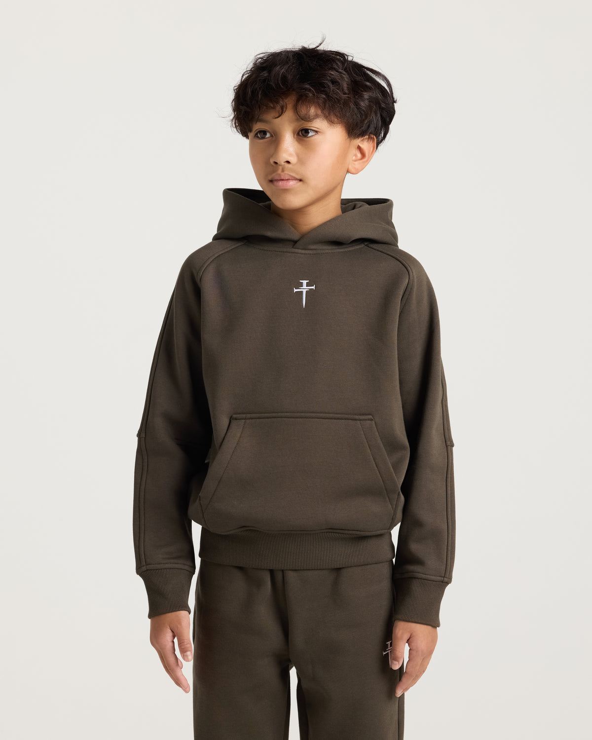 Youth Signature Fleece Hoodie - Burnt Olive