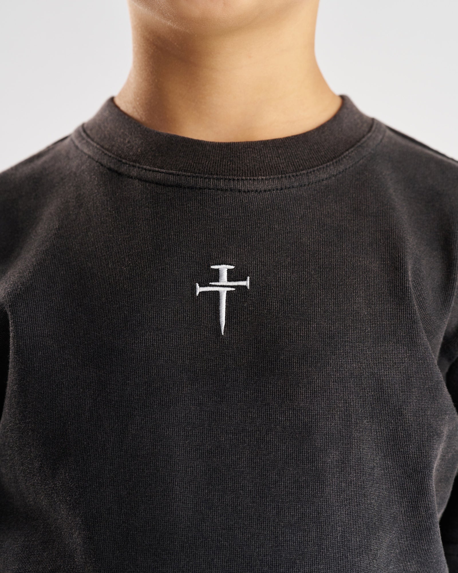 Youth Heavyweight Cotton Oversized Tee - Acid Wash