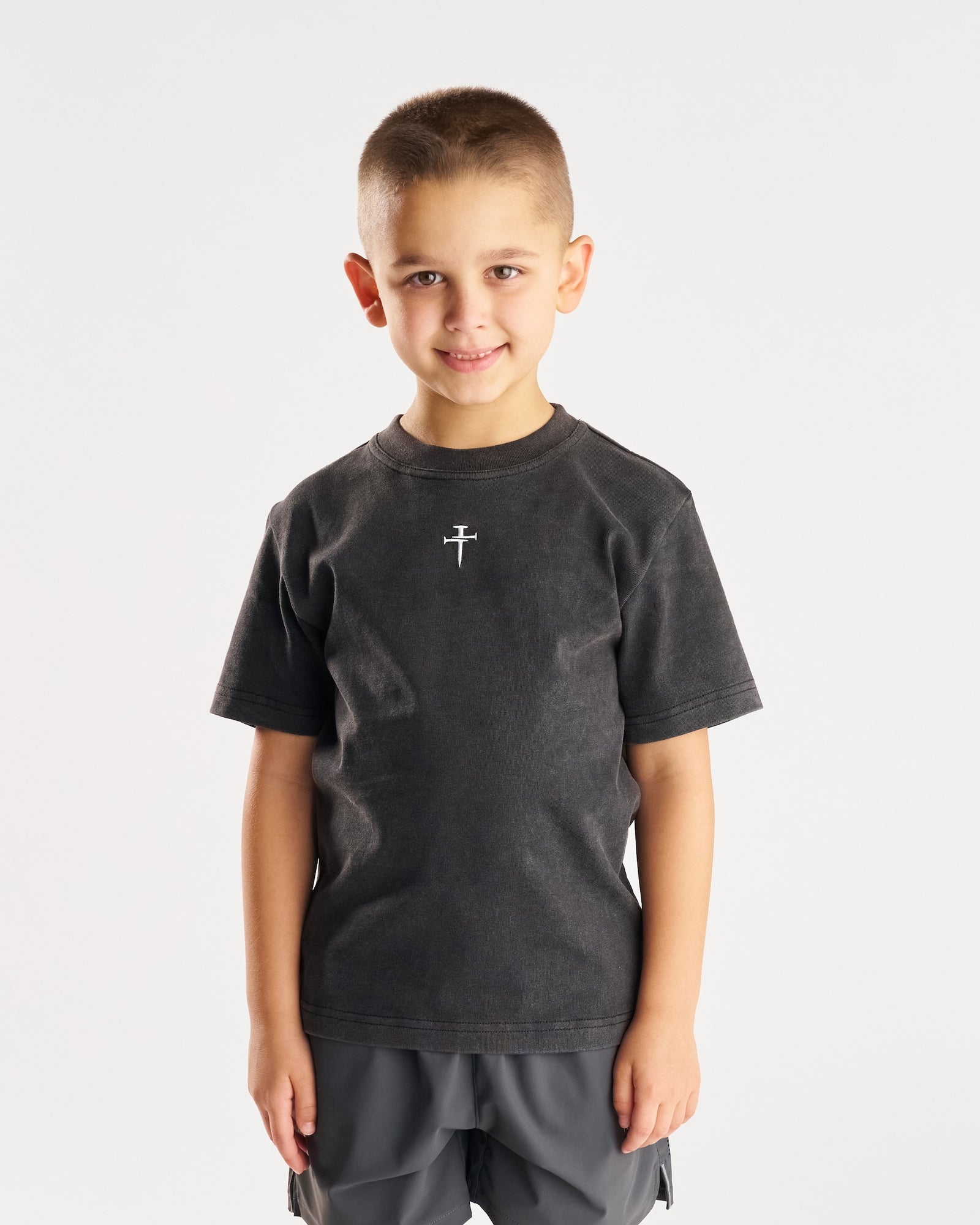 Youth Heavyweight Cotton Oversized Tee - Acid Wash