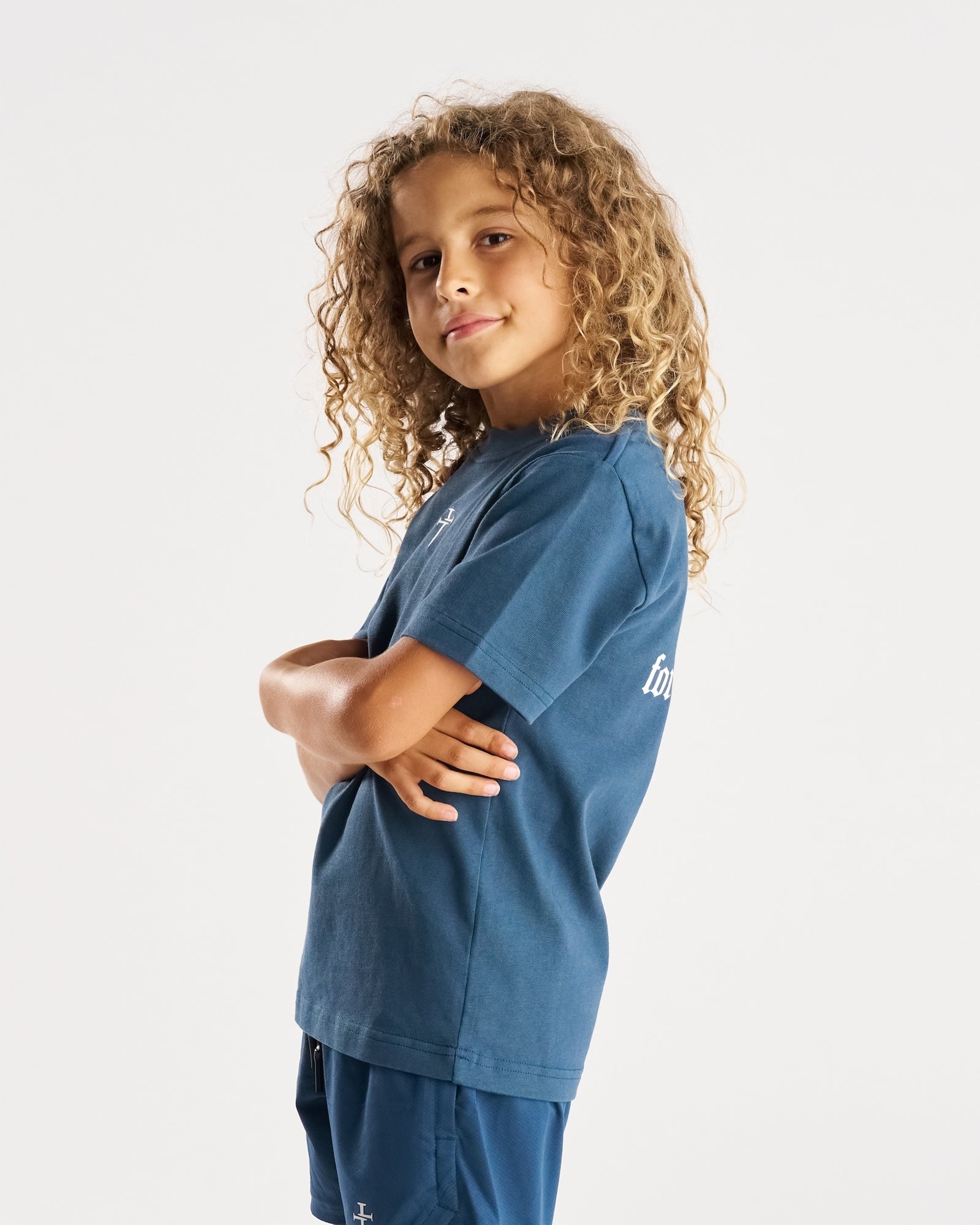 Youth Heavyweight Cotton Oversized Tee - Midnight Navy