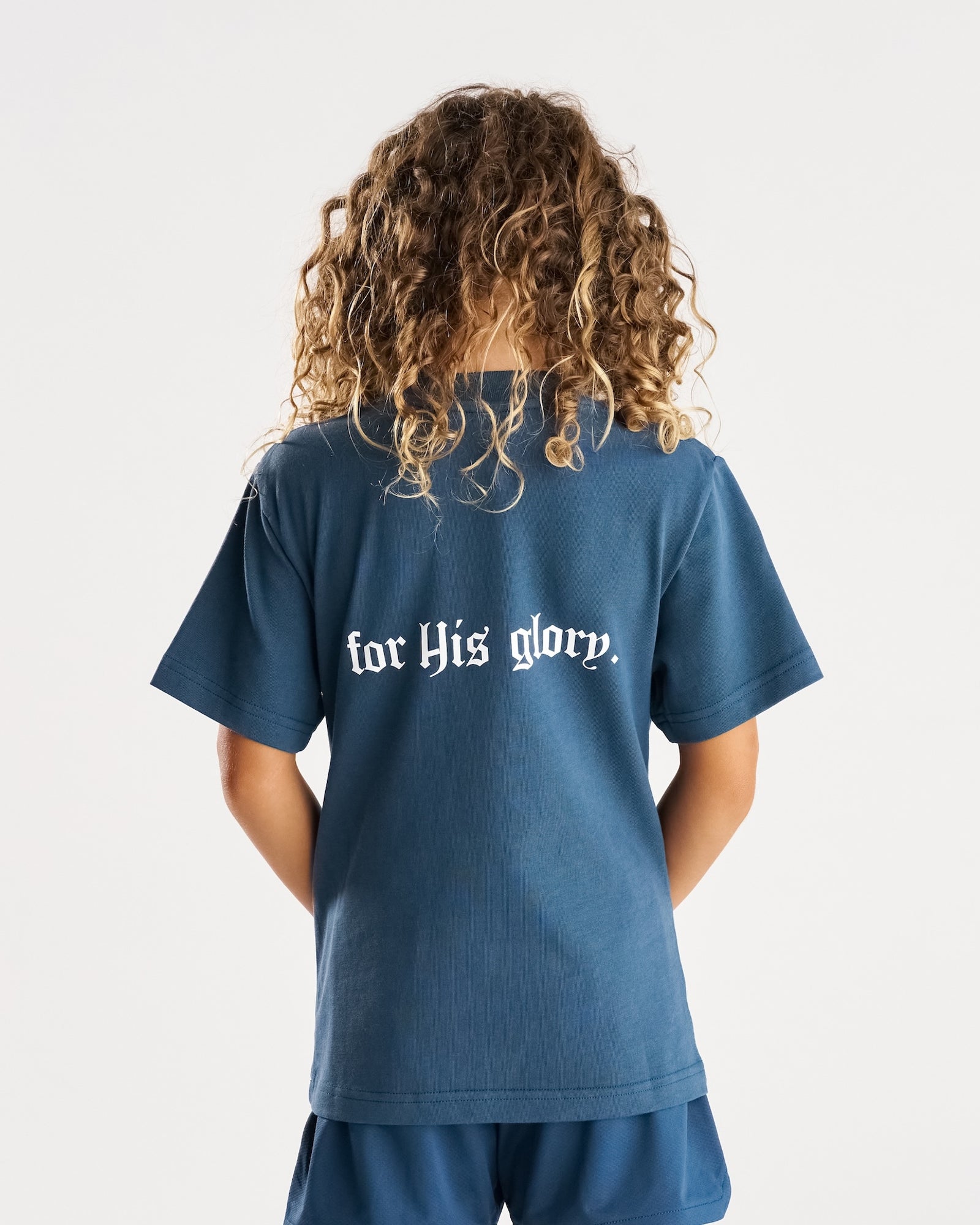 Youth Heavyweight Cotton Oversized Tee - Midnight Navy