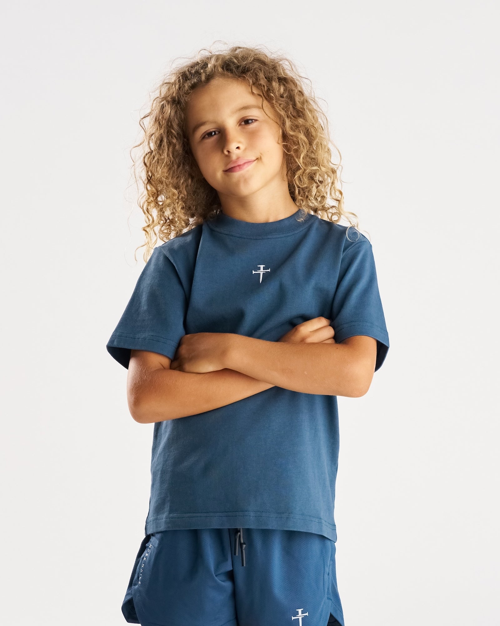 Youth Heavyweight Cotton Oversized Tee - Midnight Navy