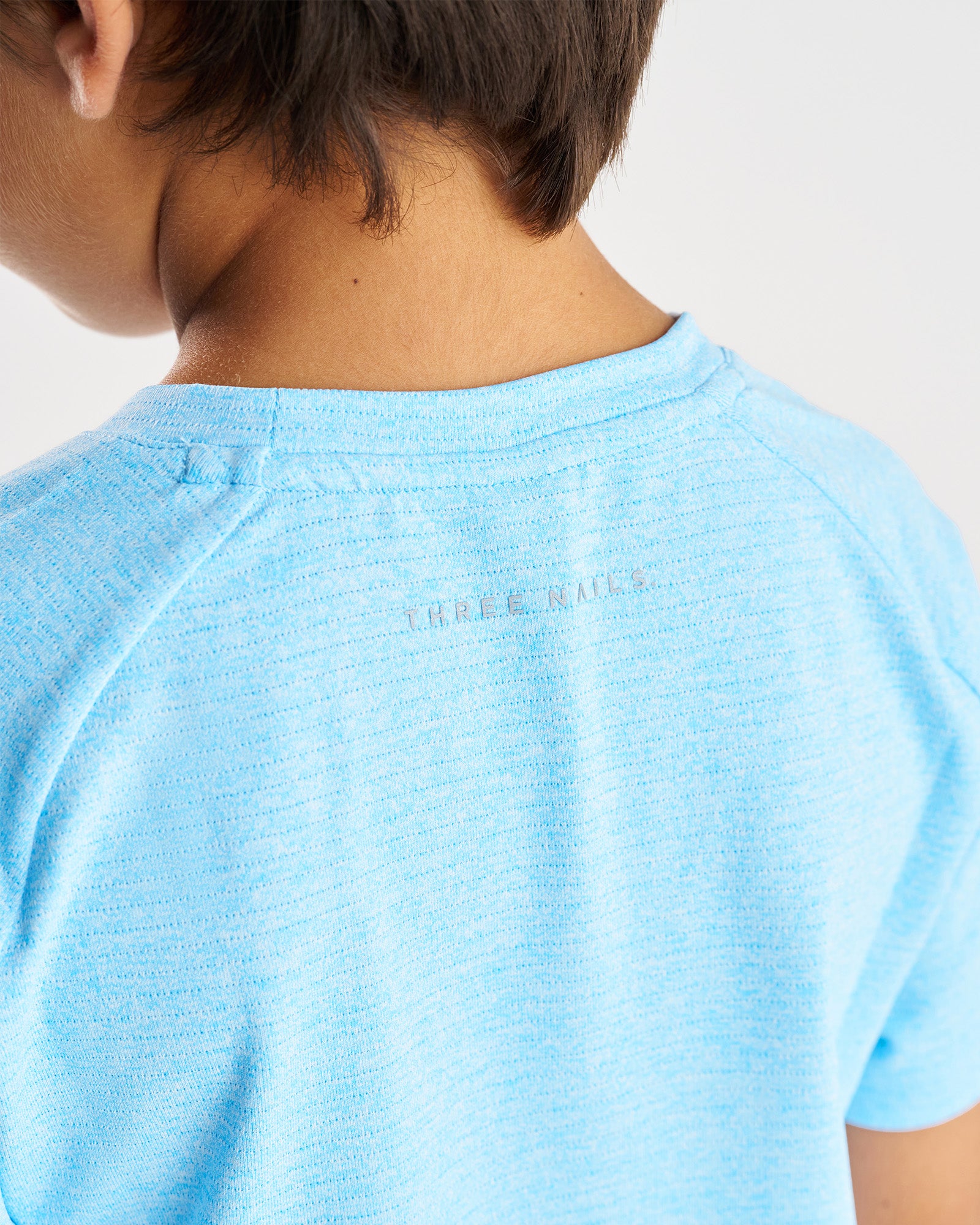 Youth Aion-Lite™ Tee "Cross" - Sky Blue Marl