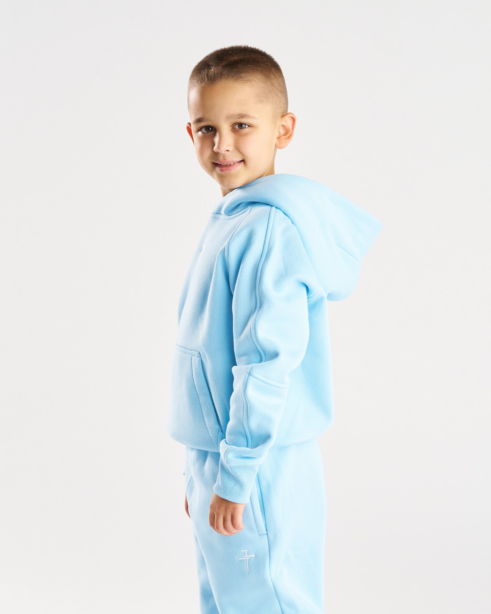 Youth Signature Fleece Hoodie - Sky Blue