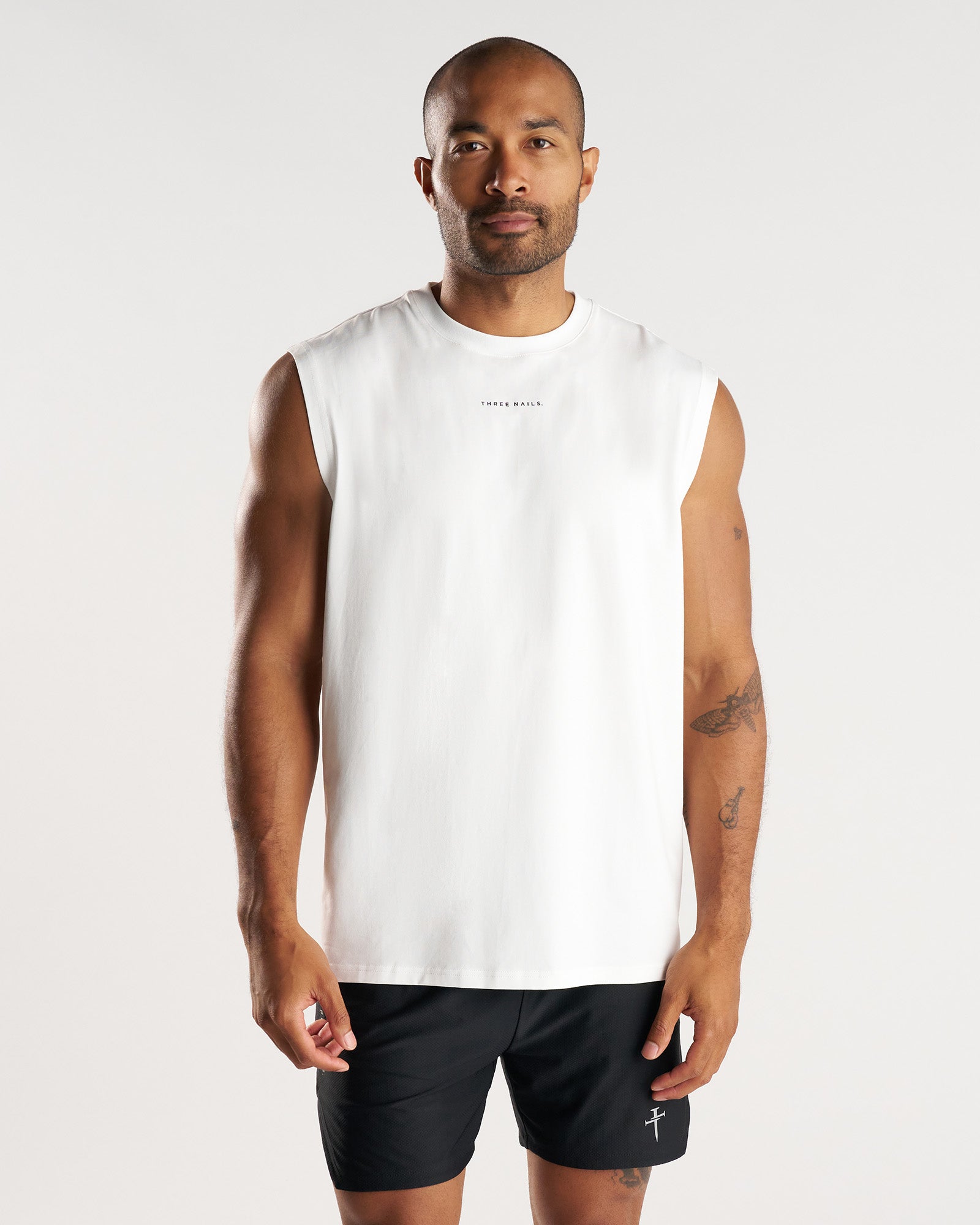 Core Oversized Muscle Tank - White