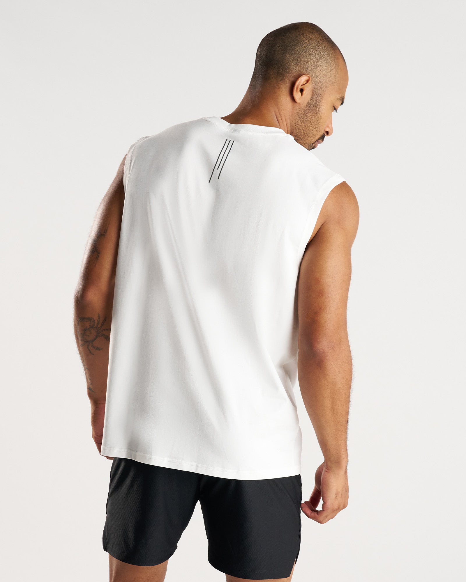 Core Oversized Muscle Tank - White