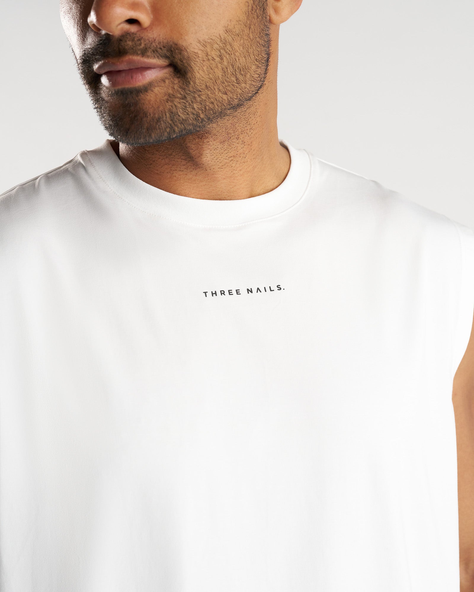 Core Oversized Muscle Tank - White