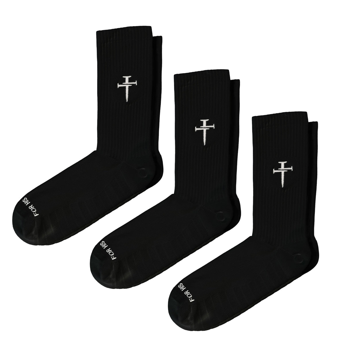 Lot De 3 Paires De Chaussettes Sport Homme – Coton Noir Mi-mollet