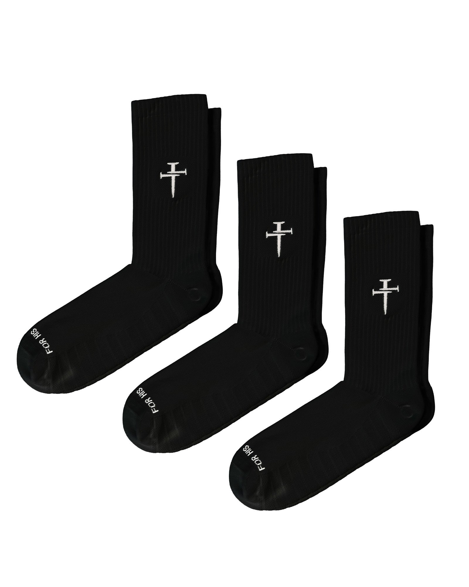 Training Crew Socks (3 Pack) - Black
