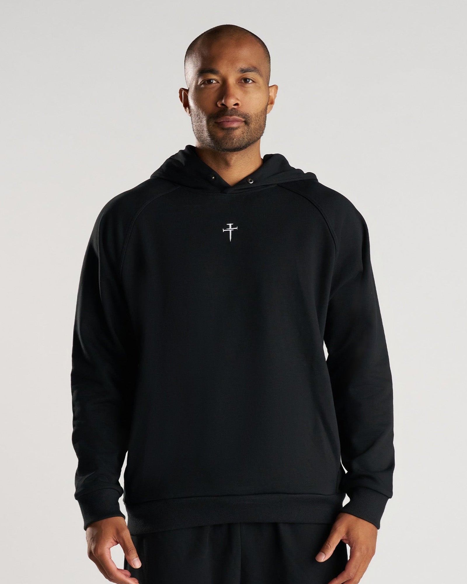 French Terry Hoodie - Black