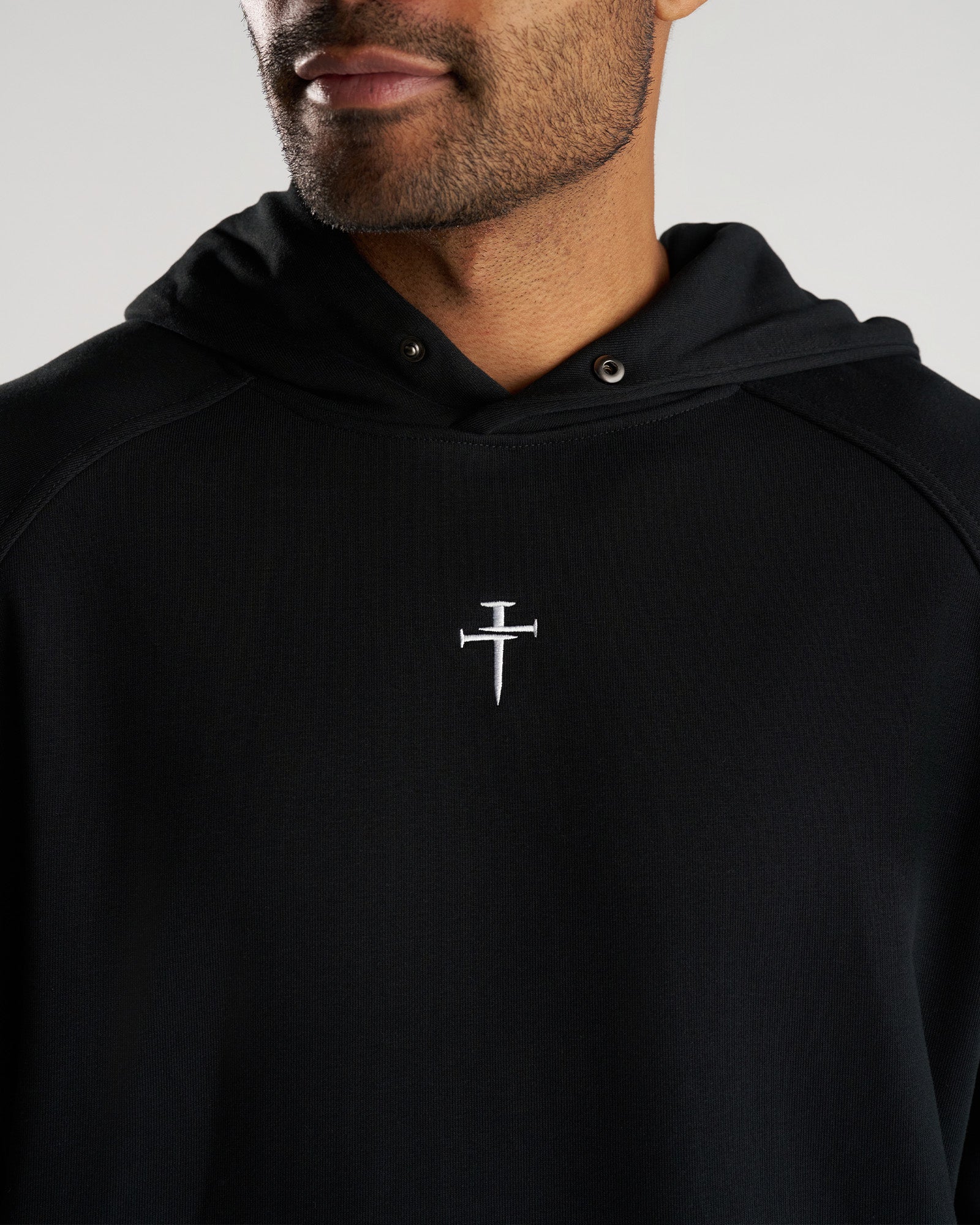 French Terry Hoodie - Black