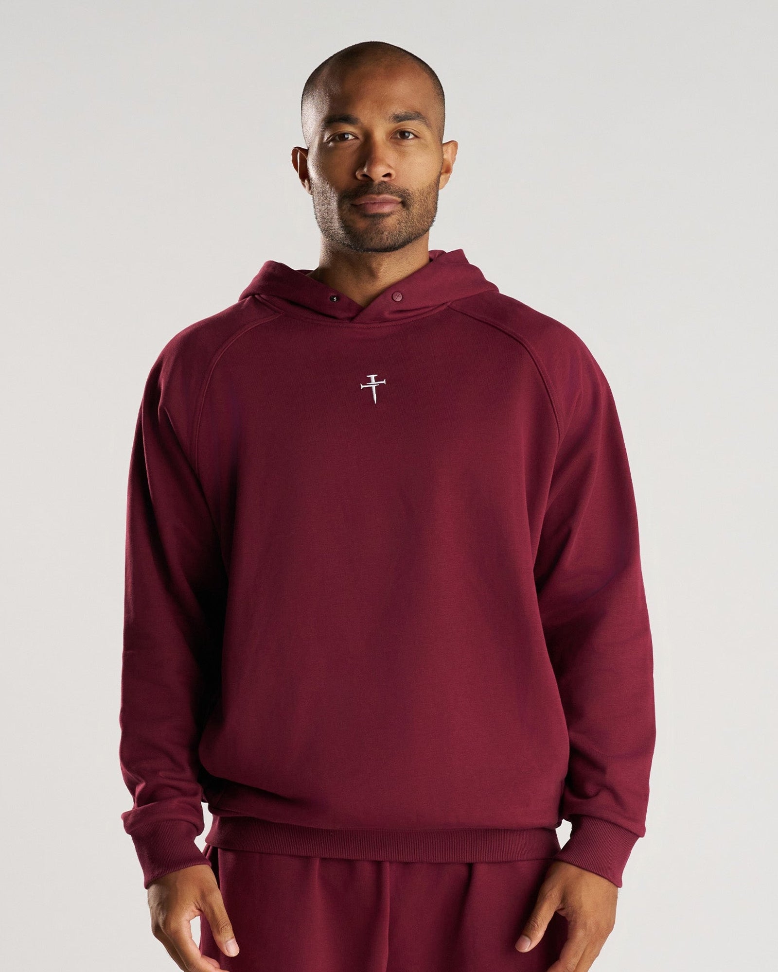 French Terry Hoodie - Merlot