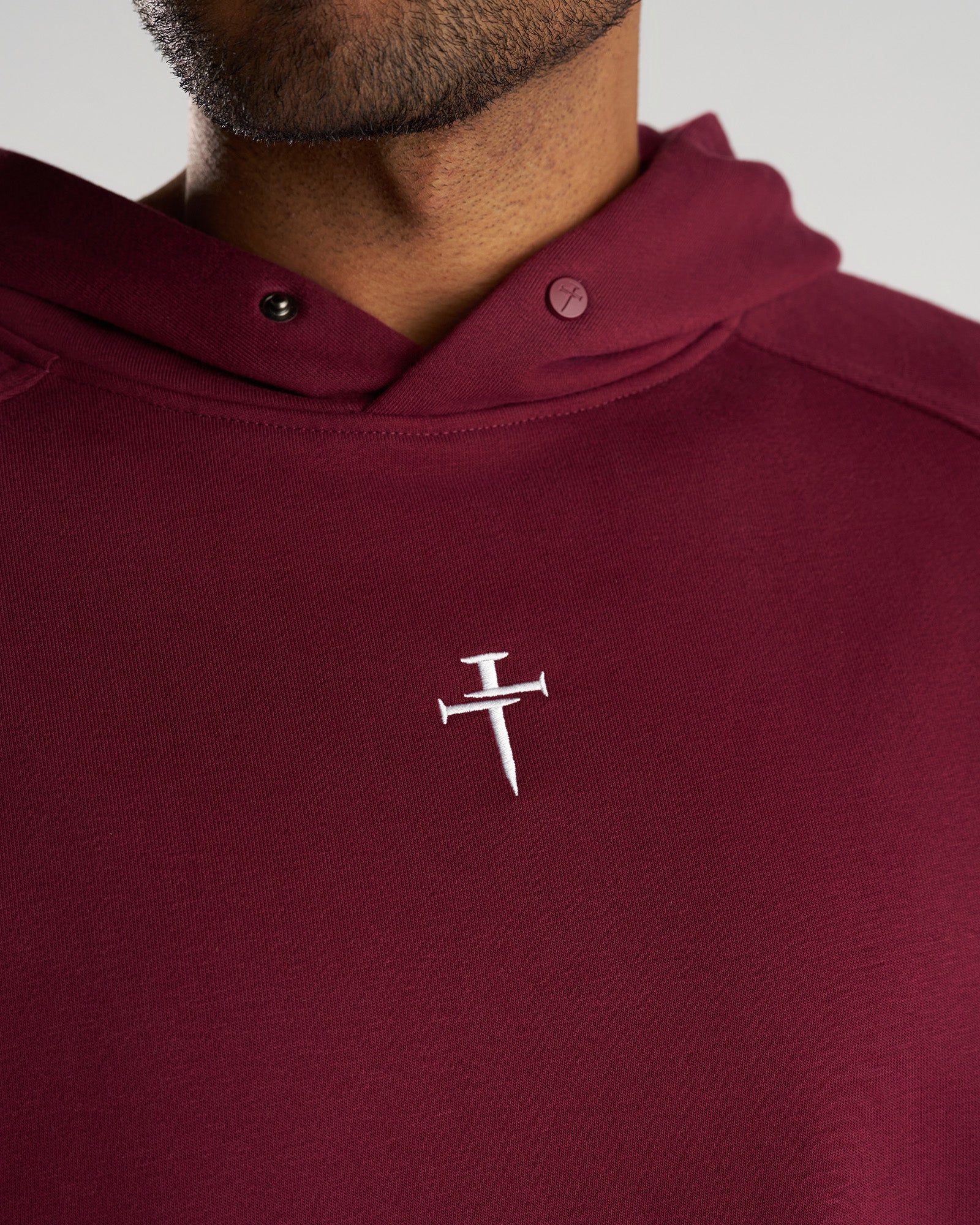 French Terry Hoodie - Merlot