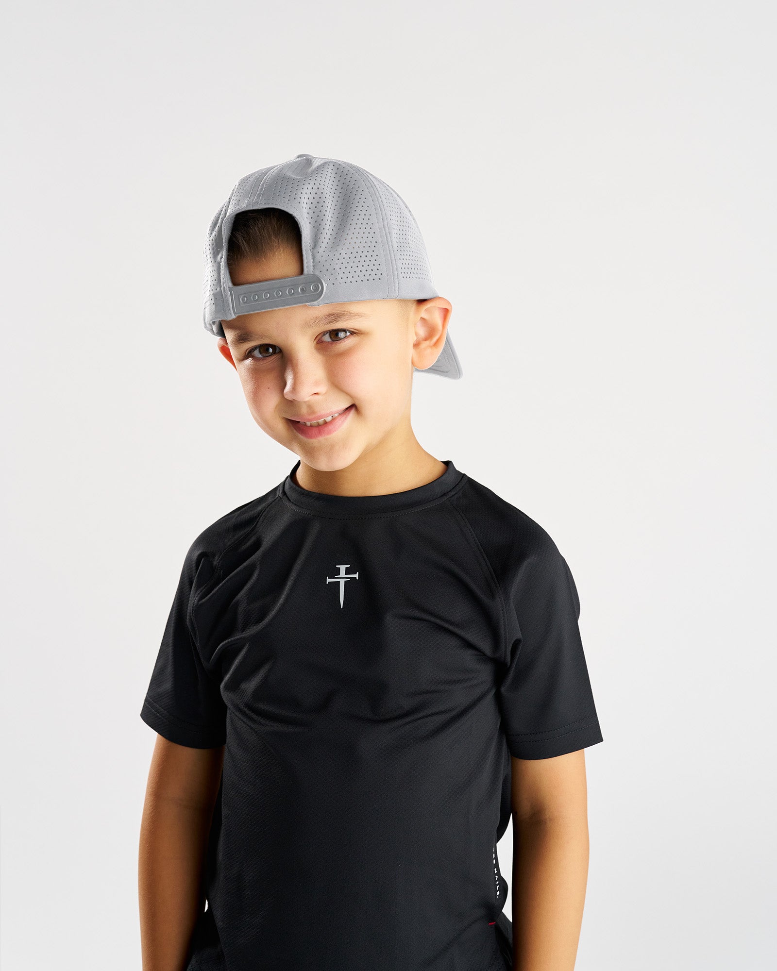 Youth Perforated Hat - Grey