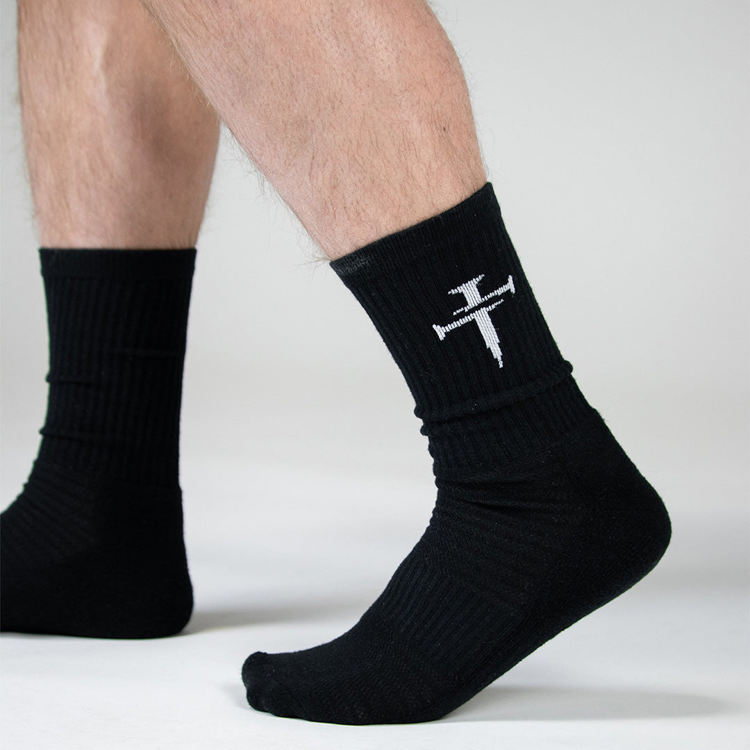 Performance Crew Socks (3 Pair) - Black